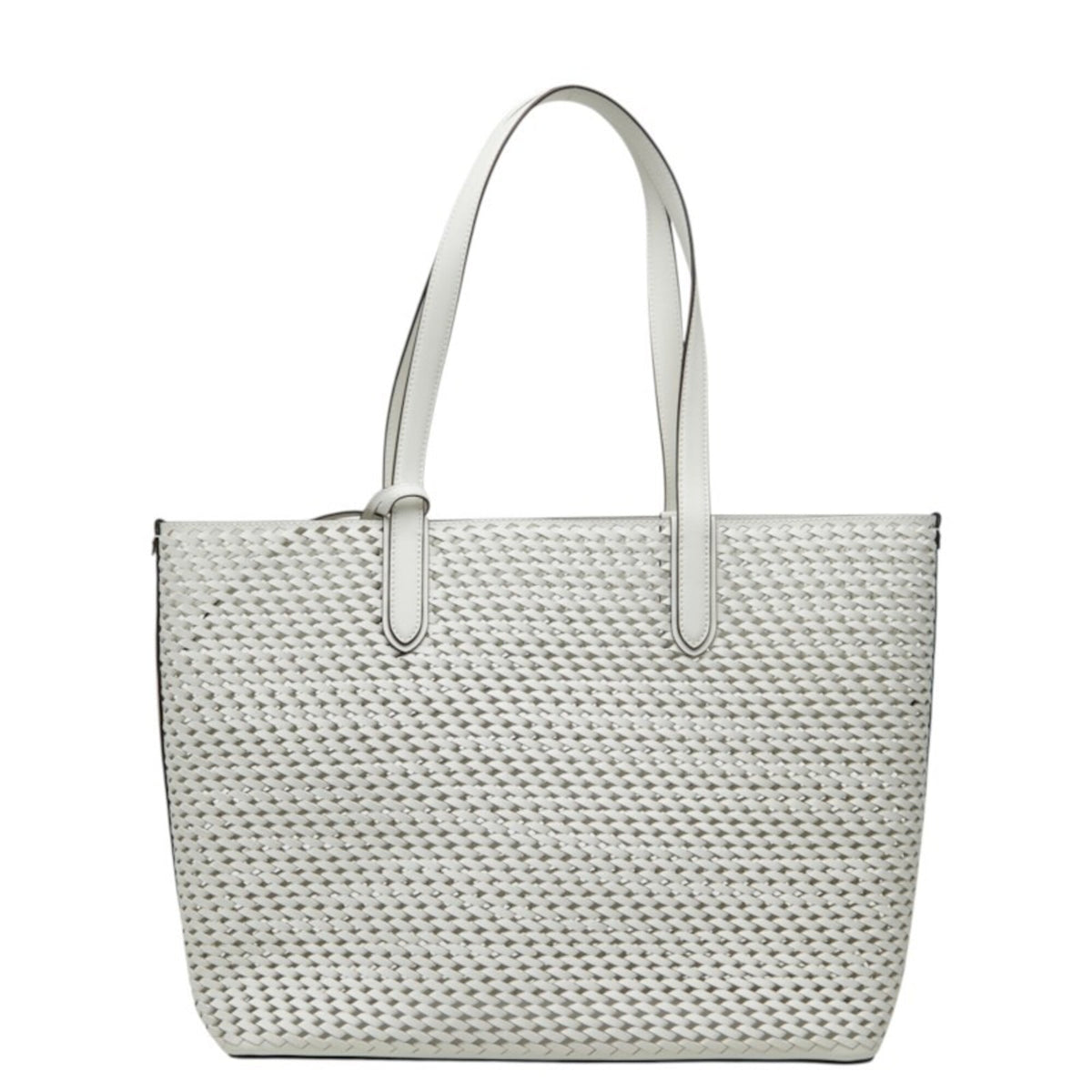Michael Kors White Leather Pouch Shoulder Bag Tote Bag (Pre-Owned)