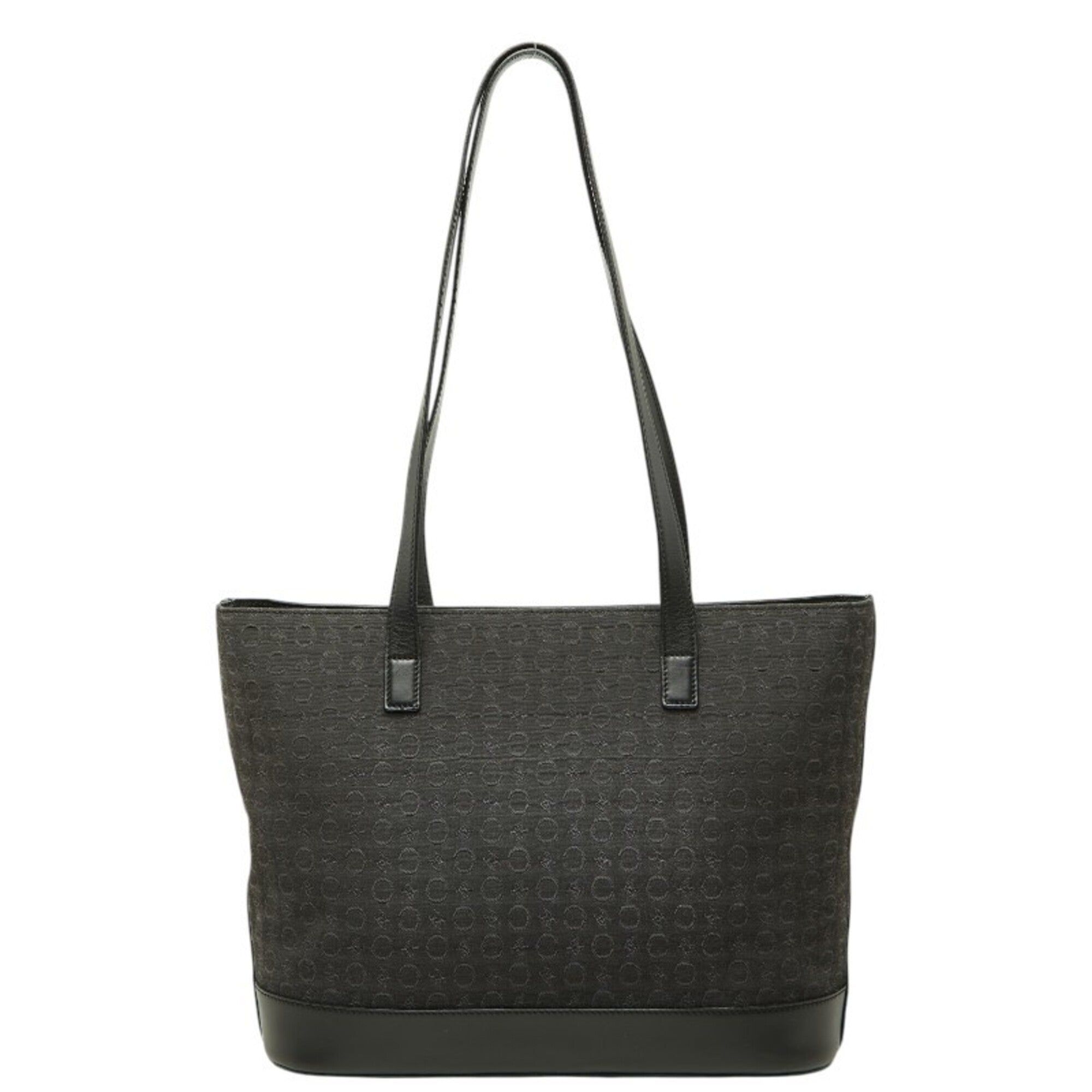 Celine Black Canvas Leather Shoulder Bag Tote Bag (Pre-Owned)