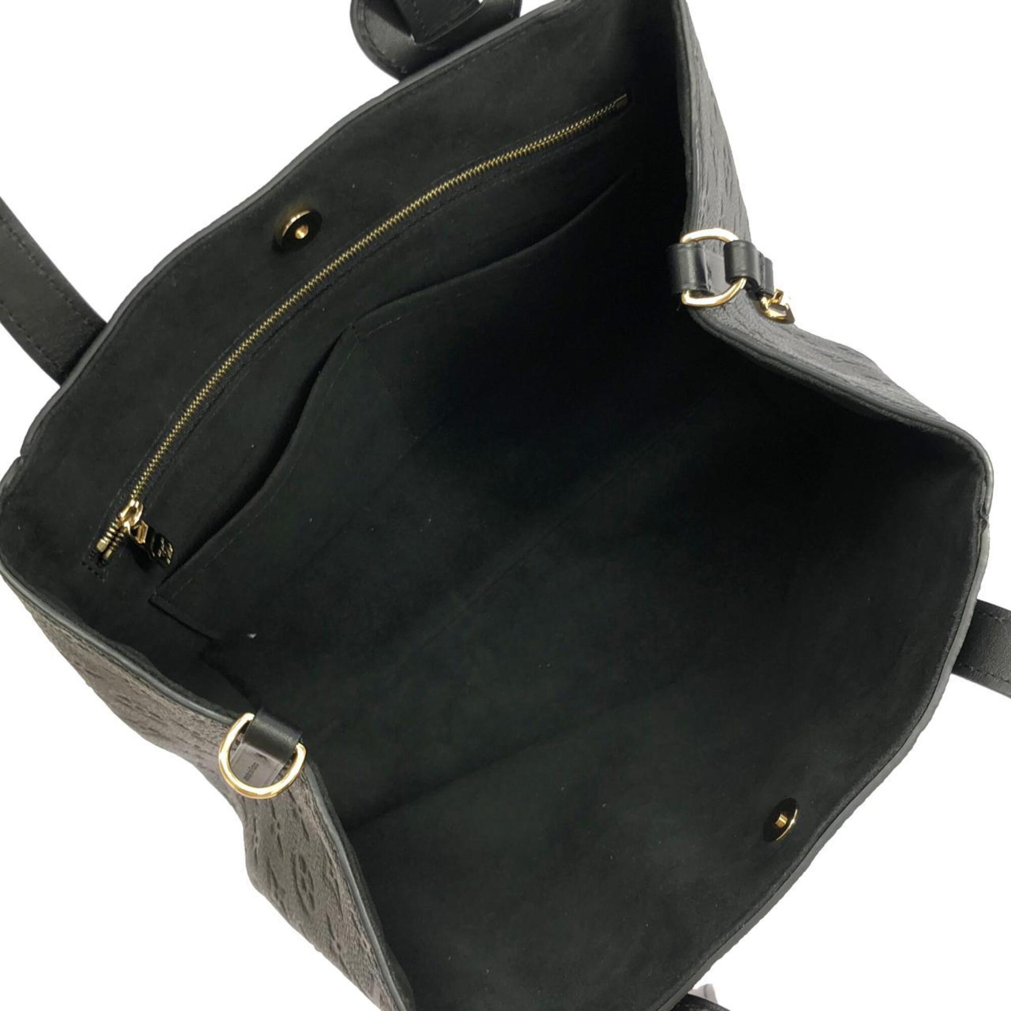 Louis Vuitton Black Leather Handbag (Pre-Owned)