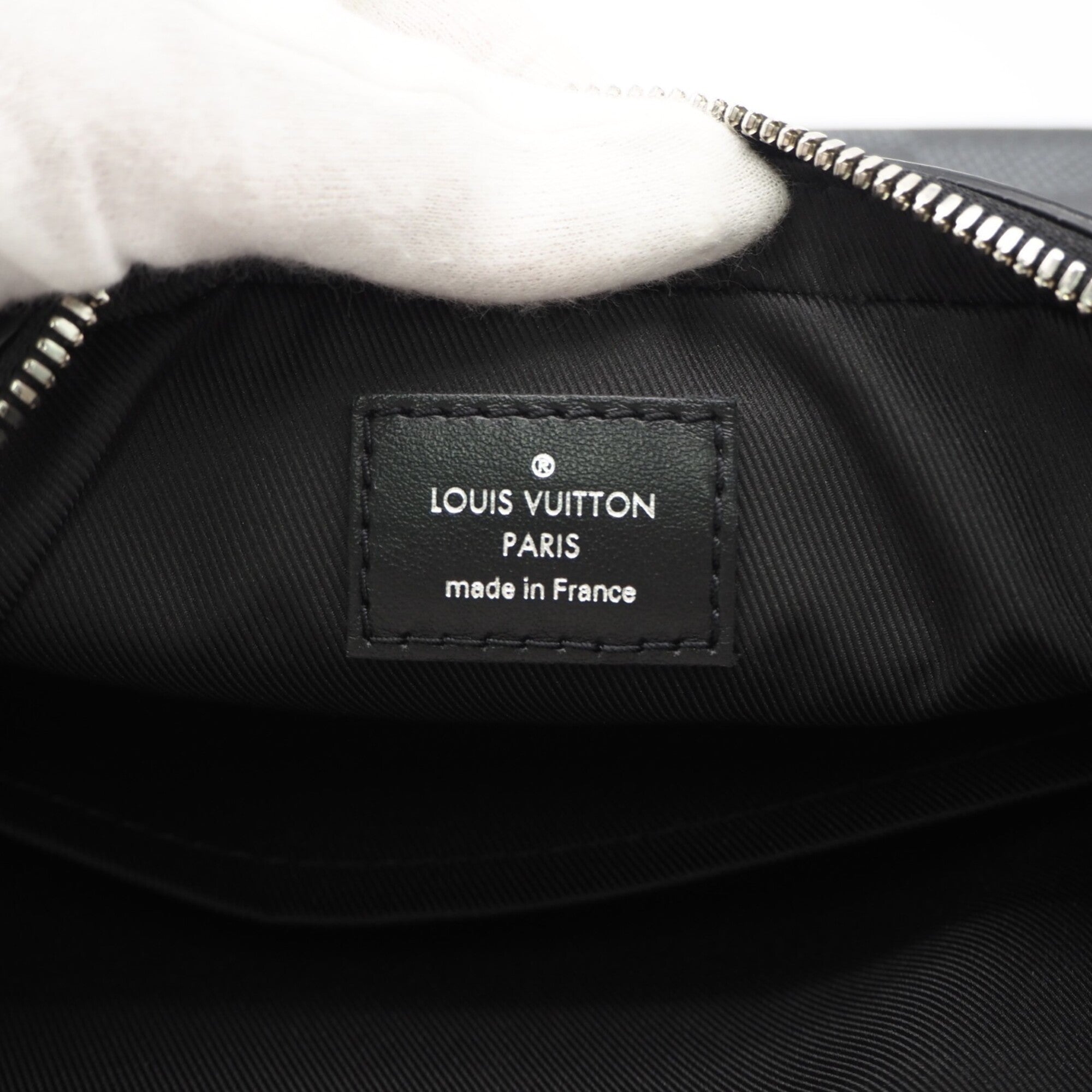 Louis Vuitton Black Gray Coated Canvas Leather Shoulder Bag (Pre-Owned)