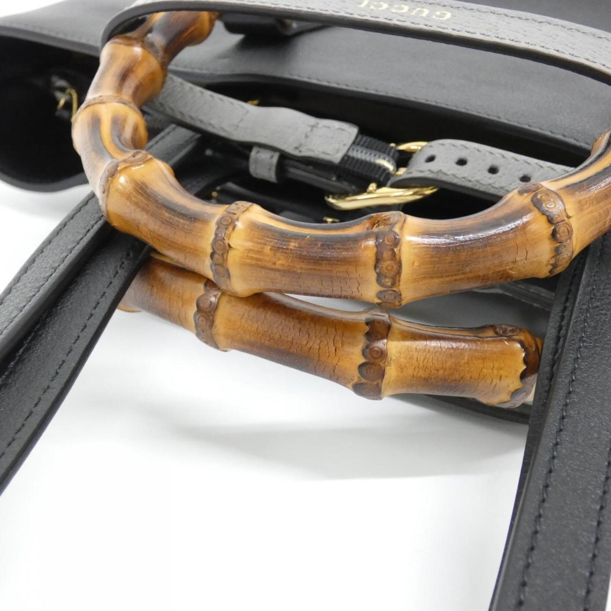 Gucci Black Leather Handbag (Pre-Owned)