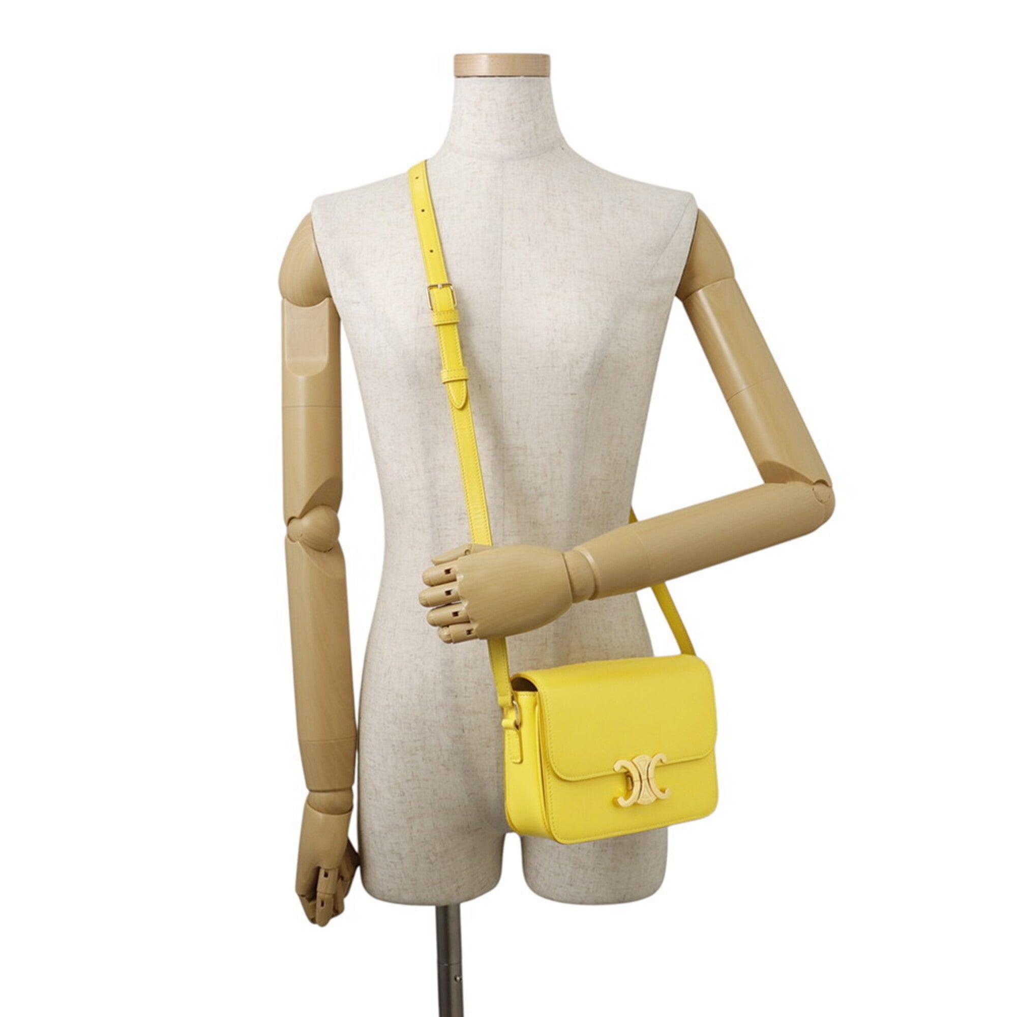 Celine Yellow Leather Shoulder Bag (Pre-Owned)