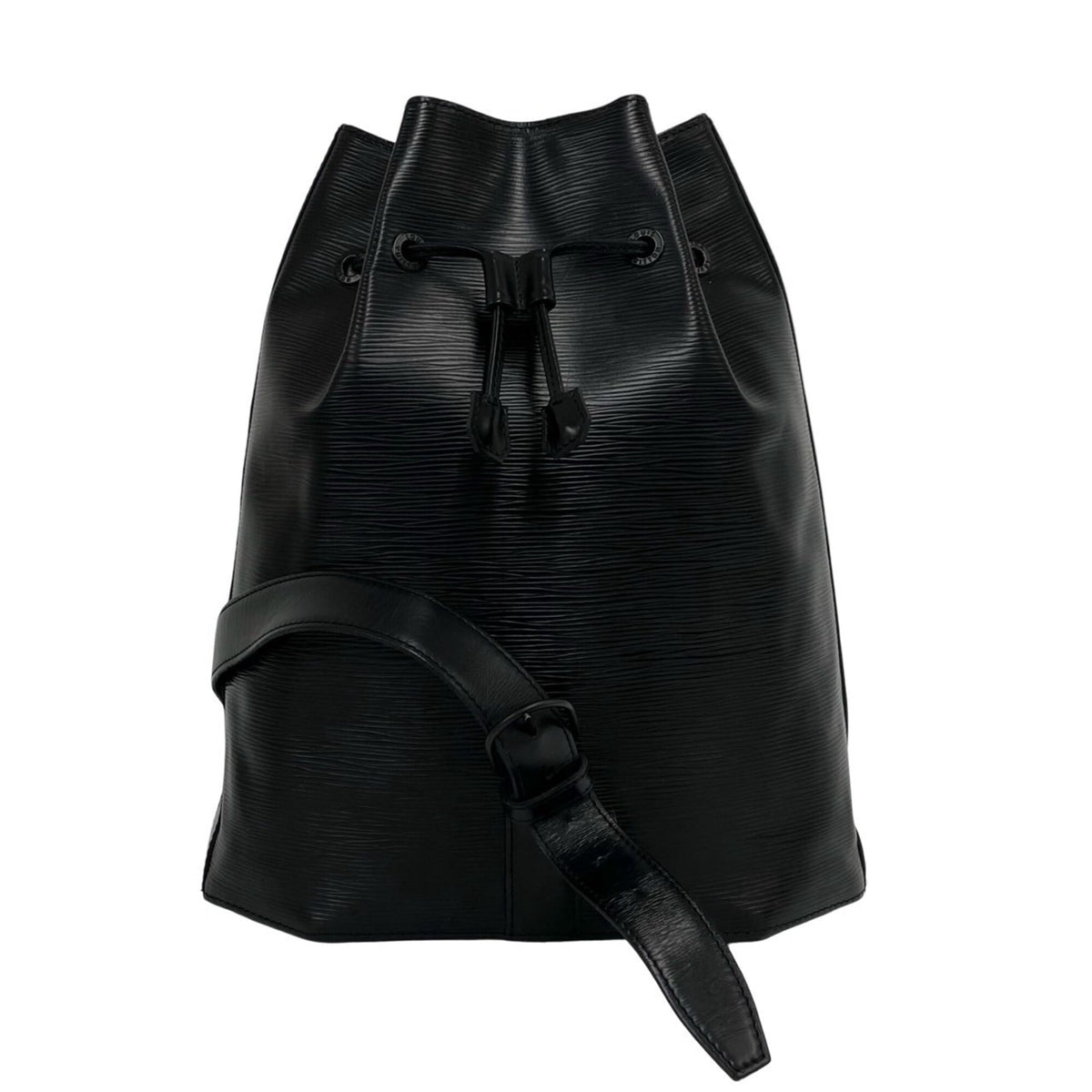 Louis Vuitton Black Leather Pouch Shoulder Bag (Pre-Owned)