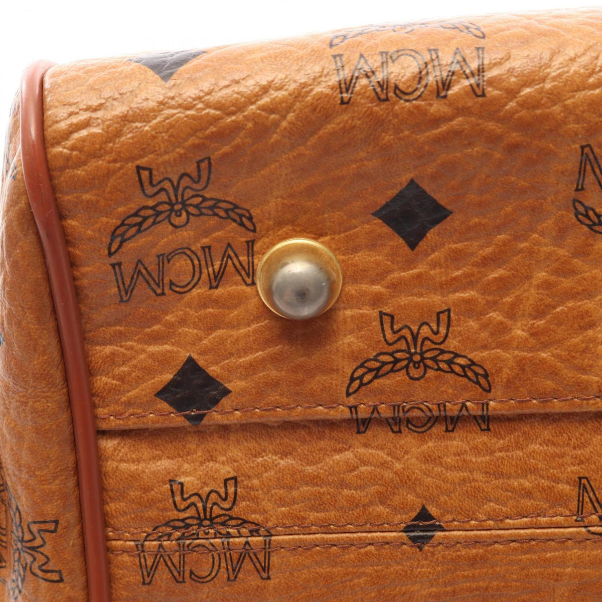 Mcm Brown Coated Canvas Leather Handbag (Pre-Owned)