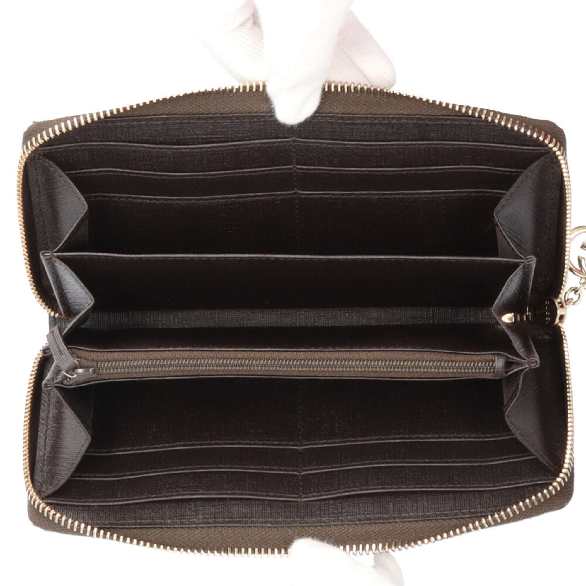 Gucci Beige Brown Canvas Coin Purse/Coin Case (Pre-Owned)