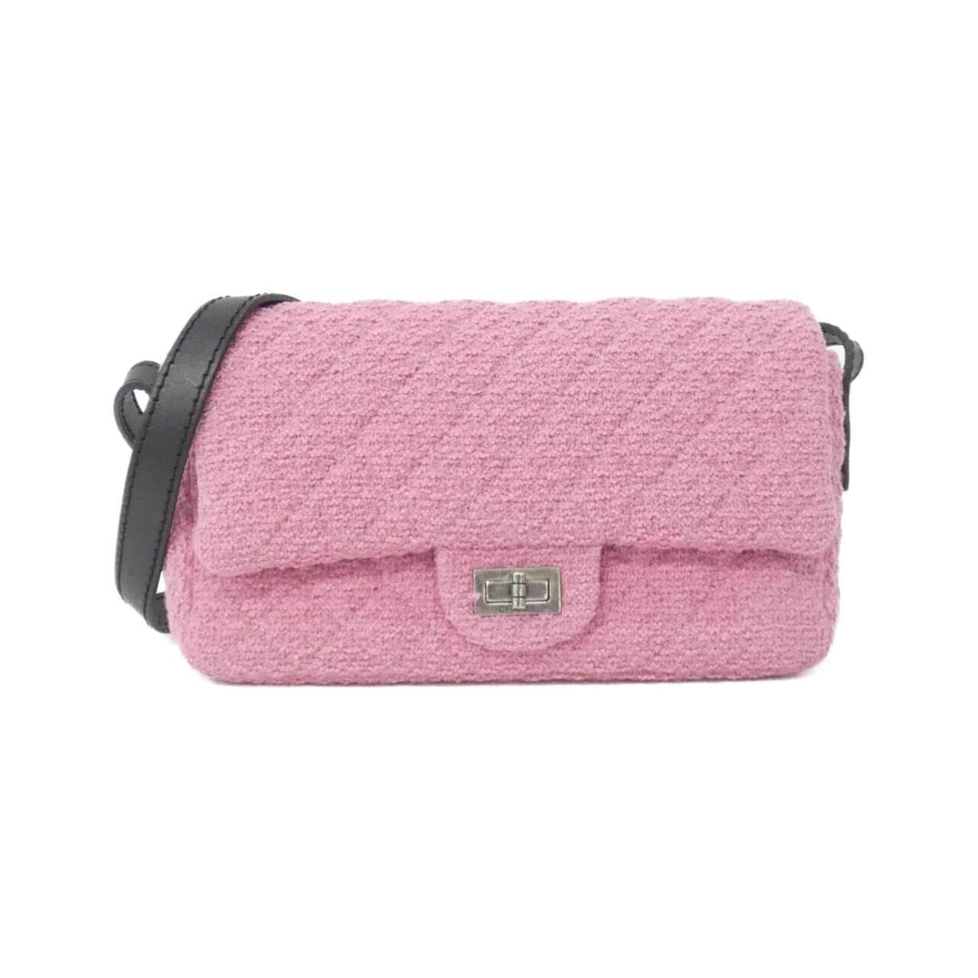 Chanel Pink Tweed Shoulder Bag (Pre-Owned)
