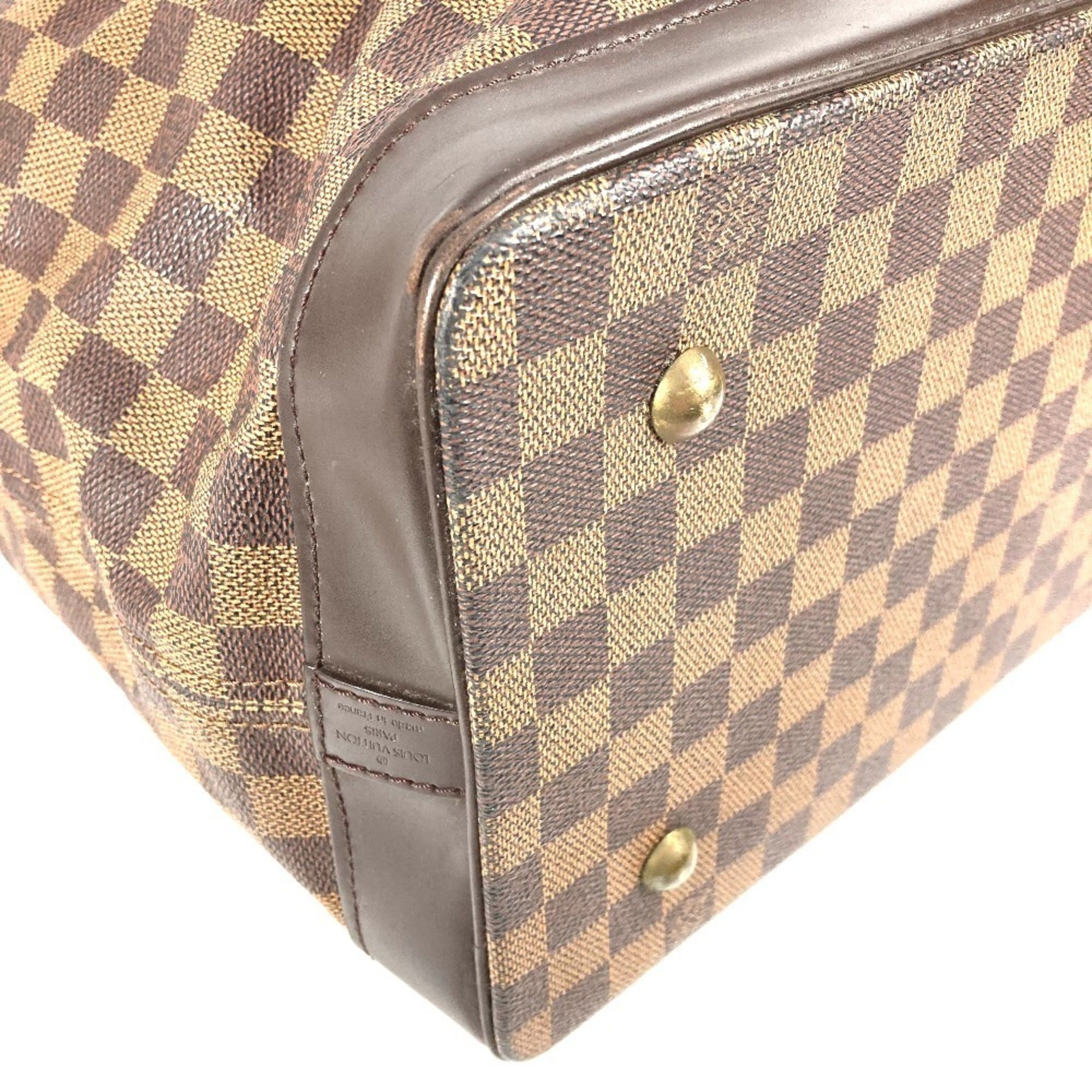 Louis Vuitton Brown Damier Canvas Ebene Damier Canvas Boston Bag Handbag Shoulder Bag (Pre-Owned)