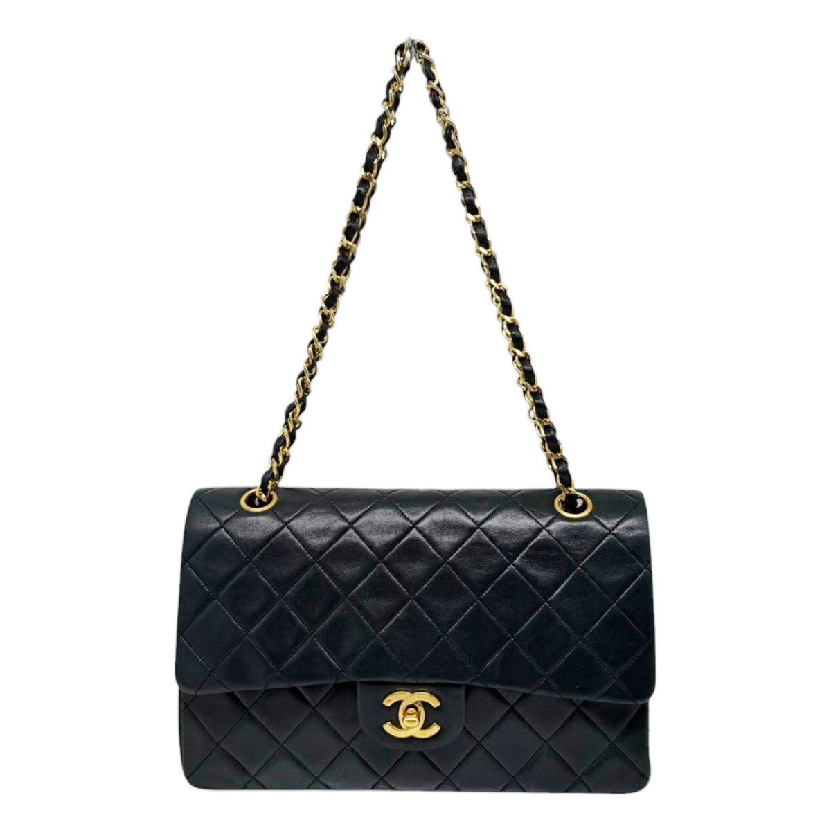 Chanel Black Leather Shoulder Bag (Pre-Owned)