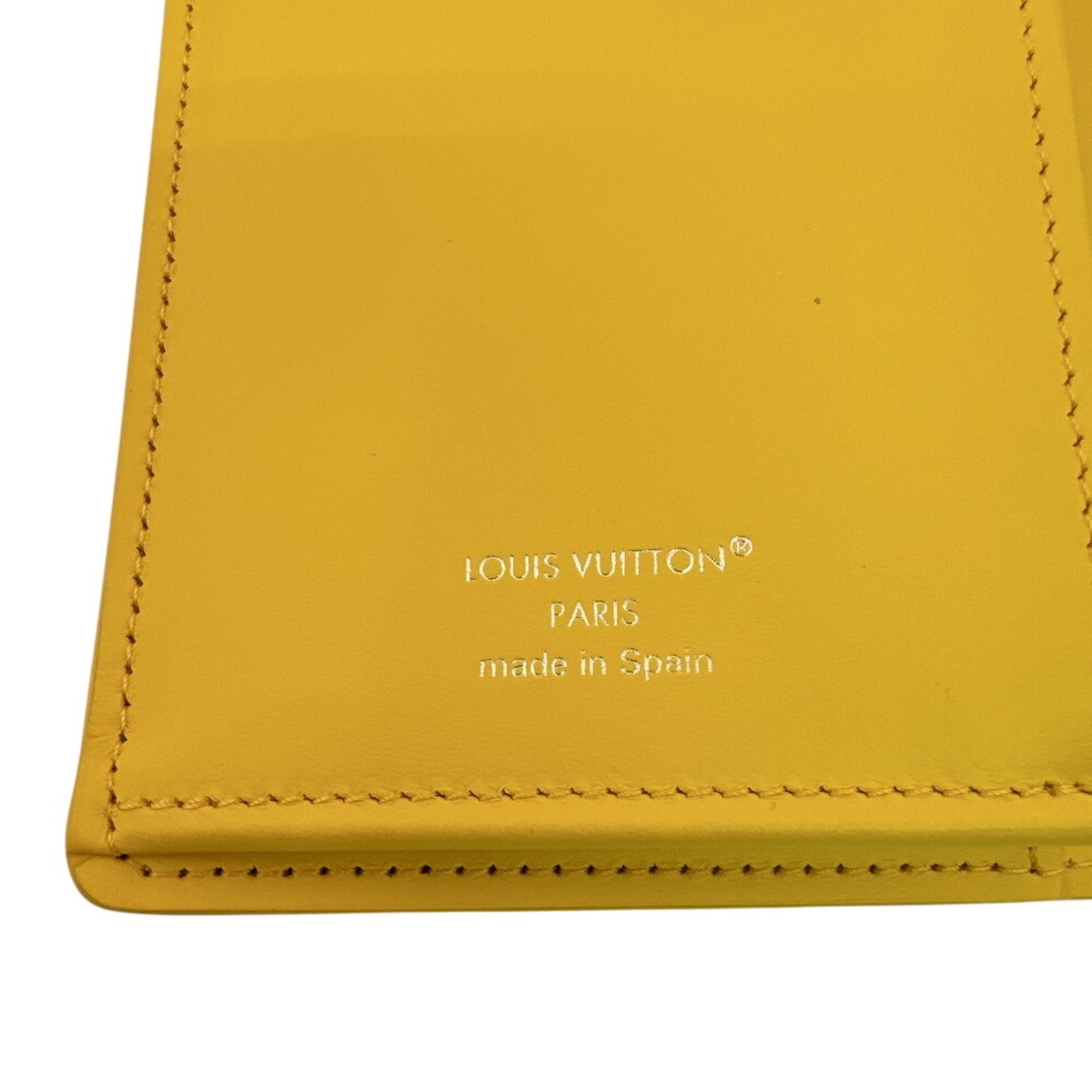 Louis Vuitton Yellow Leather Long Wallet (Bi-Fold) (Pre-Owned)