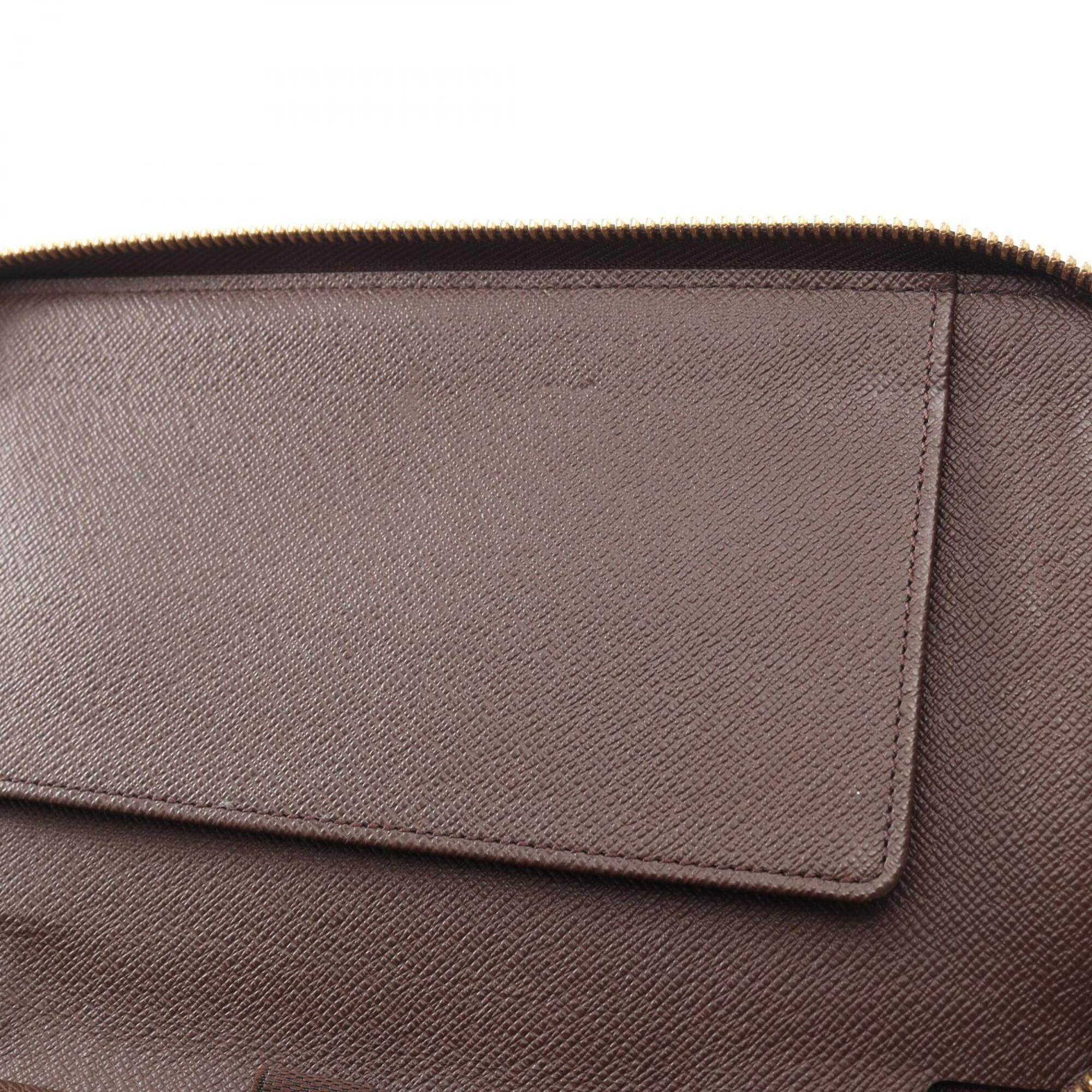 Louis Vuitton Brown Leather Pvc Long Wallet (Bi-Fold) (Pre-Owned)