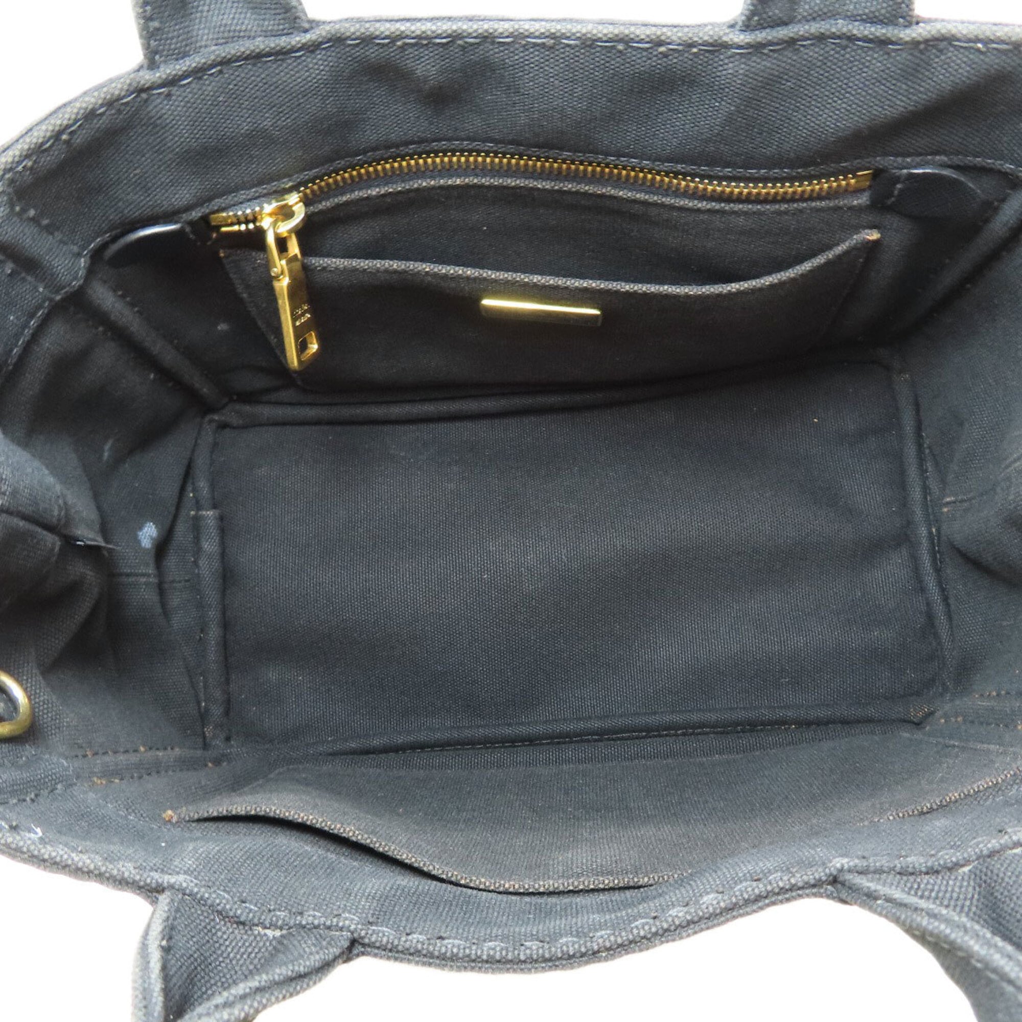 Prada Black Canvas Tote Bag (Pre-Owned)