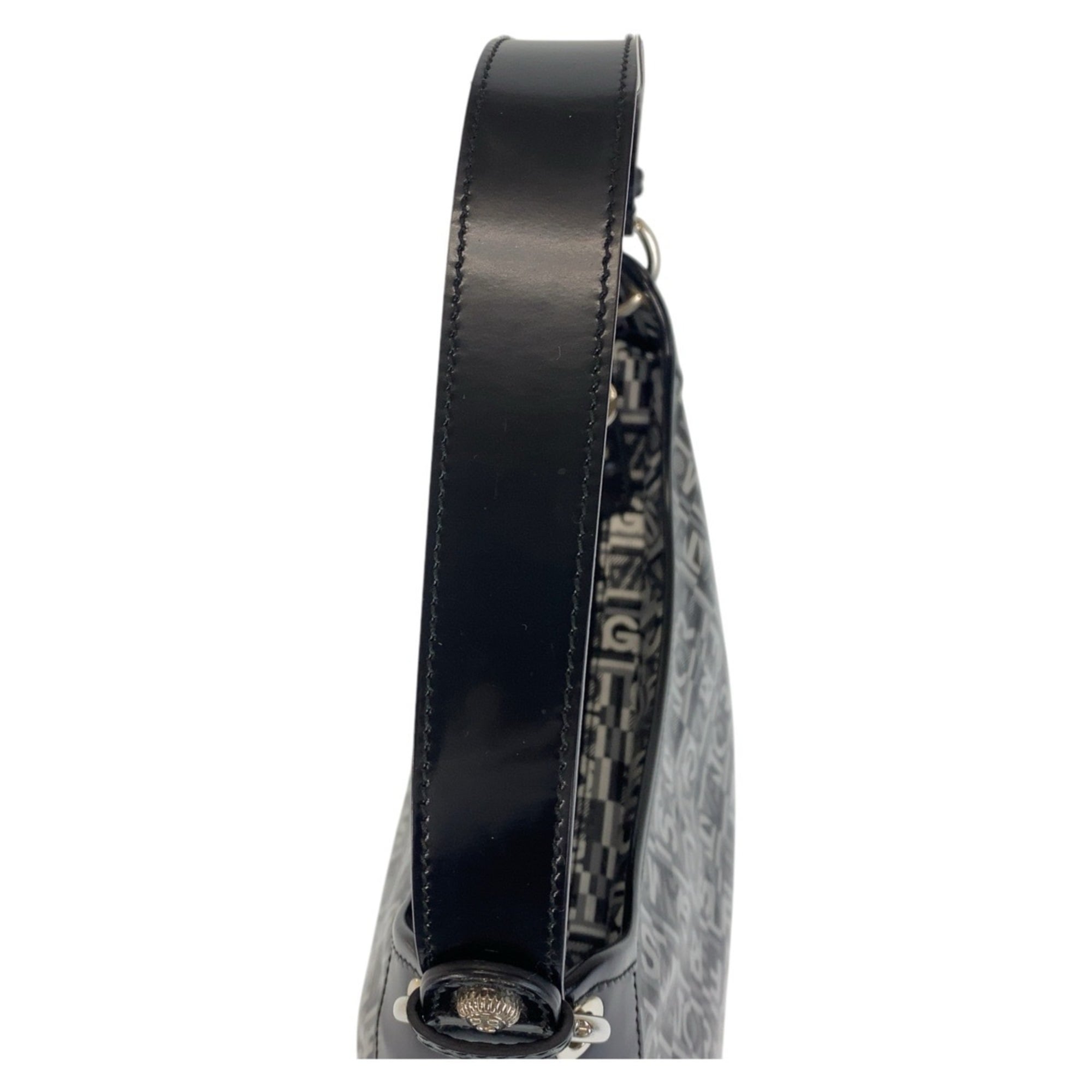 Salvatore Ferragamo Black Gray Pvc Shoulder Bag (Pre-Owned)