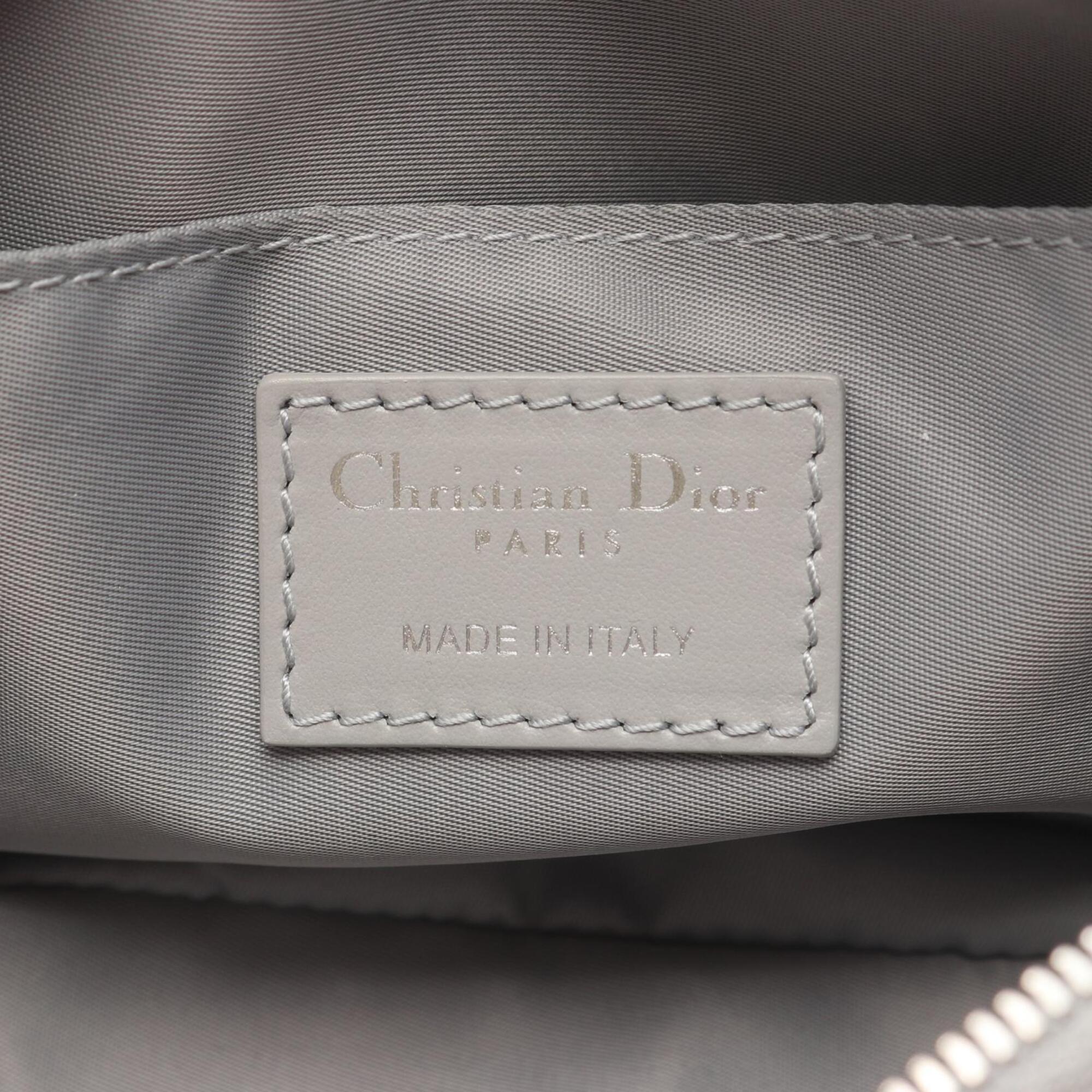 Christian Dior Gray Canvas Handbag Pouch Shoulder Bag (Pre-Owned)