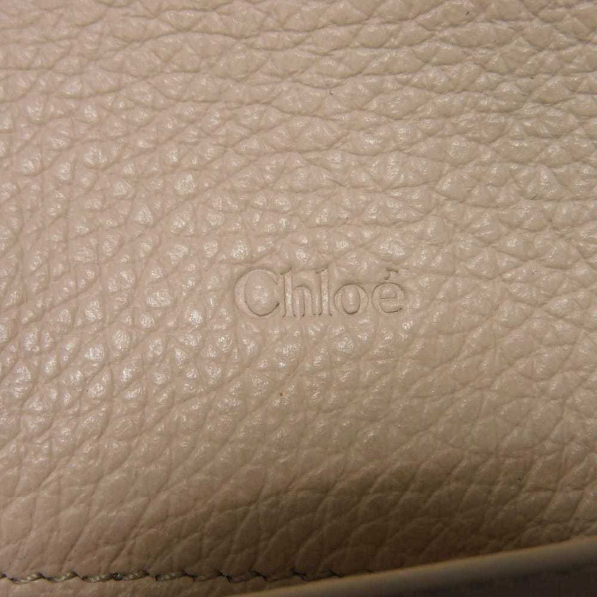Chloé Gray Leather Long Wallet (Bi-Fold) (Pre-Owned)