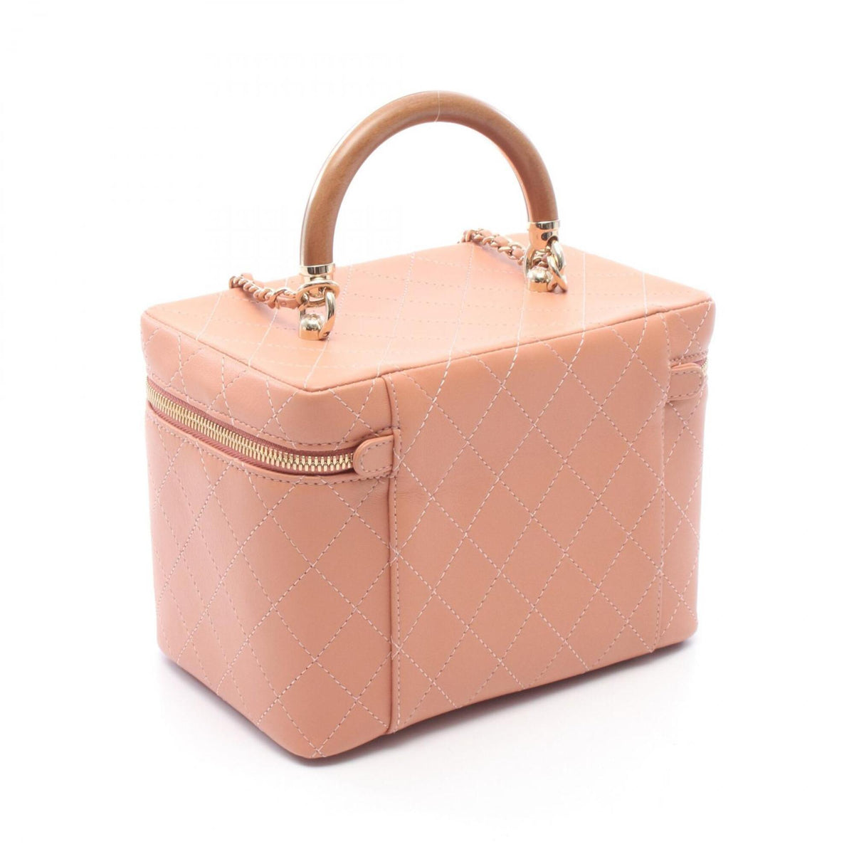 Chanel Matelasse Pink Leather Handbag Shoulder Bag (Pre-Owned)