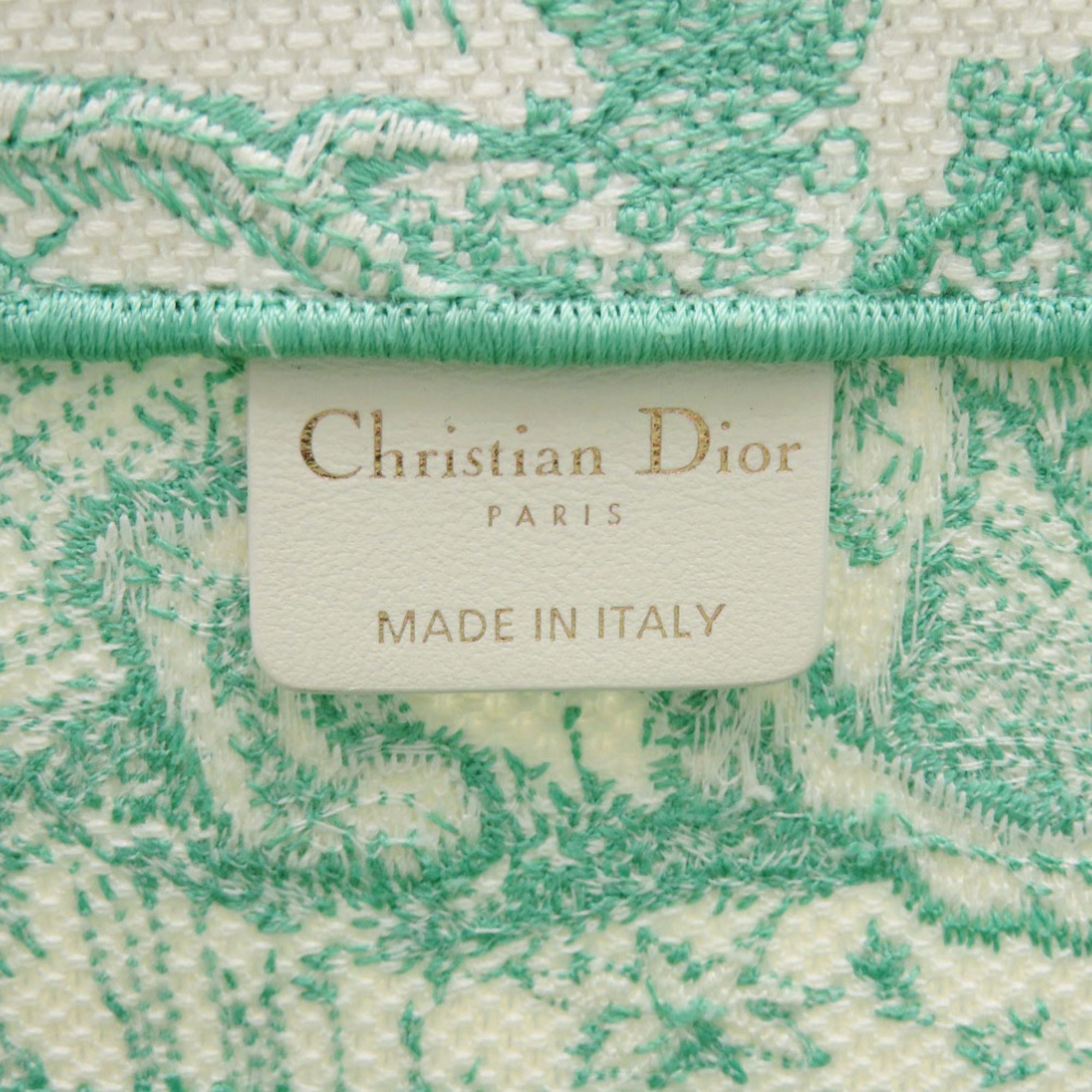 Christian Dior Green Canvas Tote Bag (Pre-Owned)