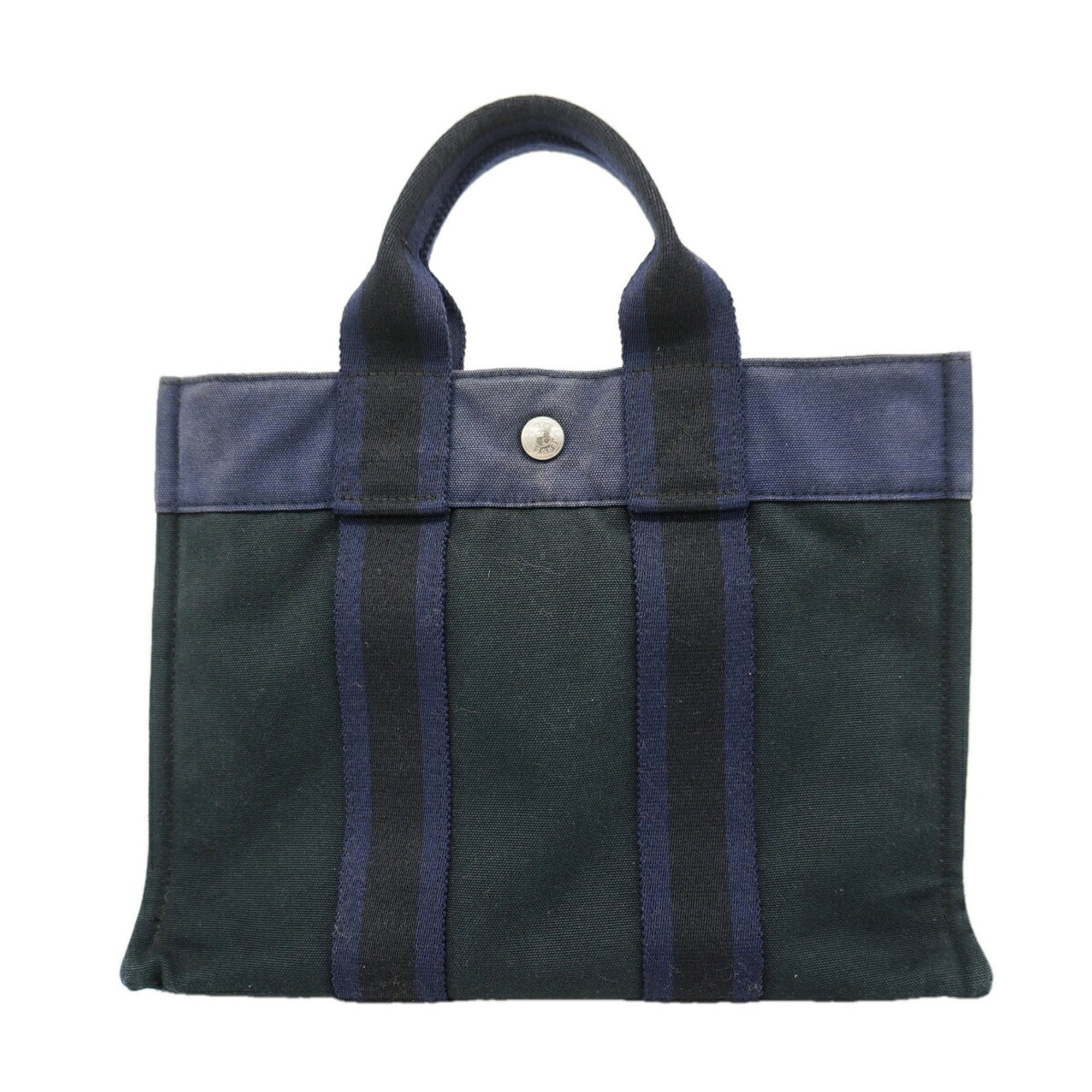 Hermes Black Canvas Tote Bag (Pre-Owned)