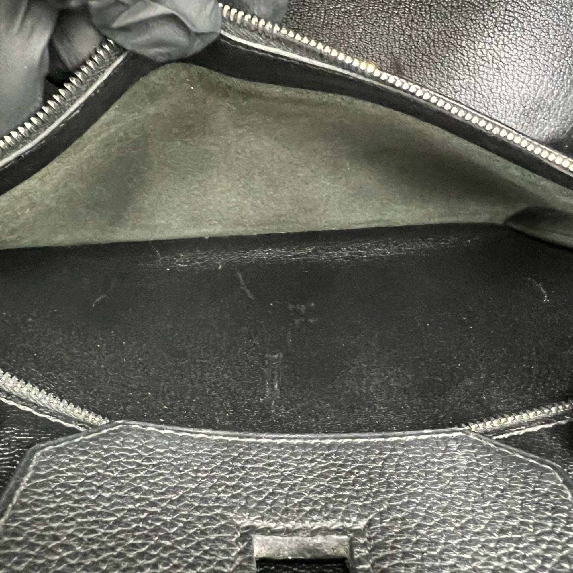 Hermes Black Togo Leather Handbag Tote Bag (Pre-Owned)