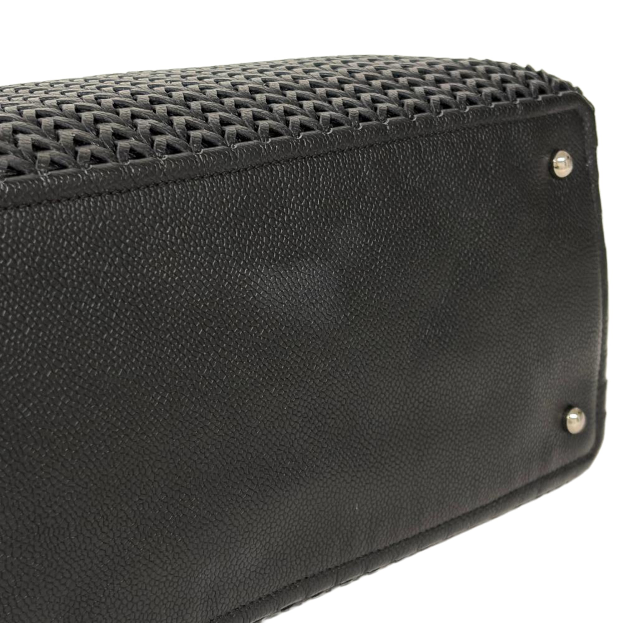 Chanel Black Grained Calfskin Tote Bag (Pre-Owned)