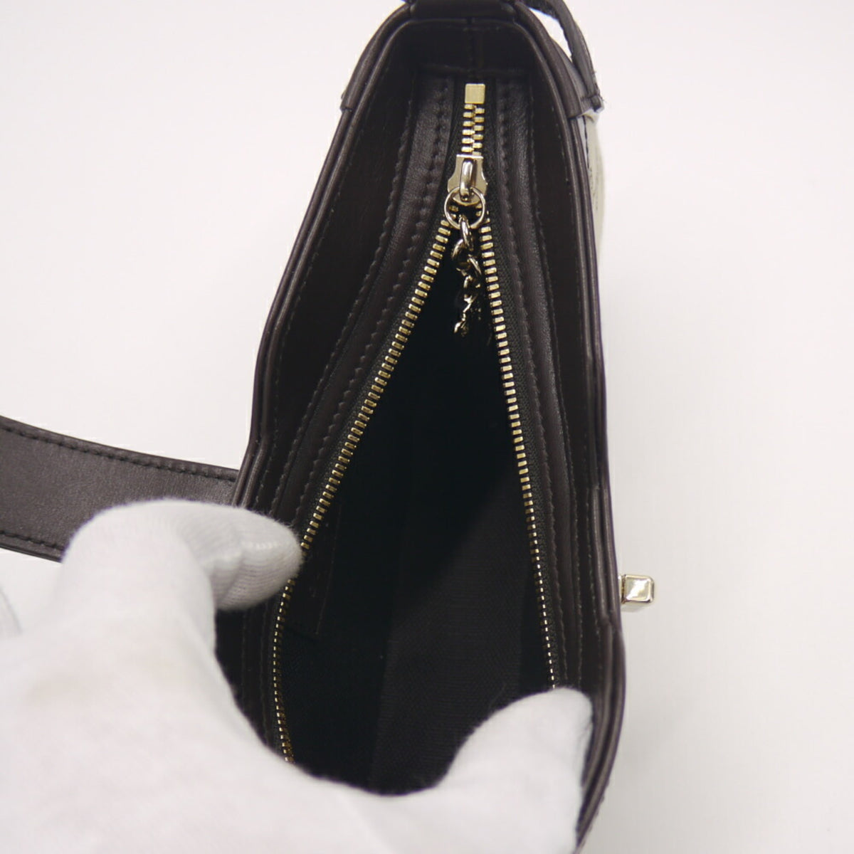 Gucci Beige Gg Canvas Leather Shoulder Bag (Pre-Owned)