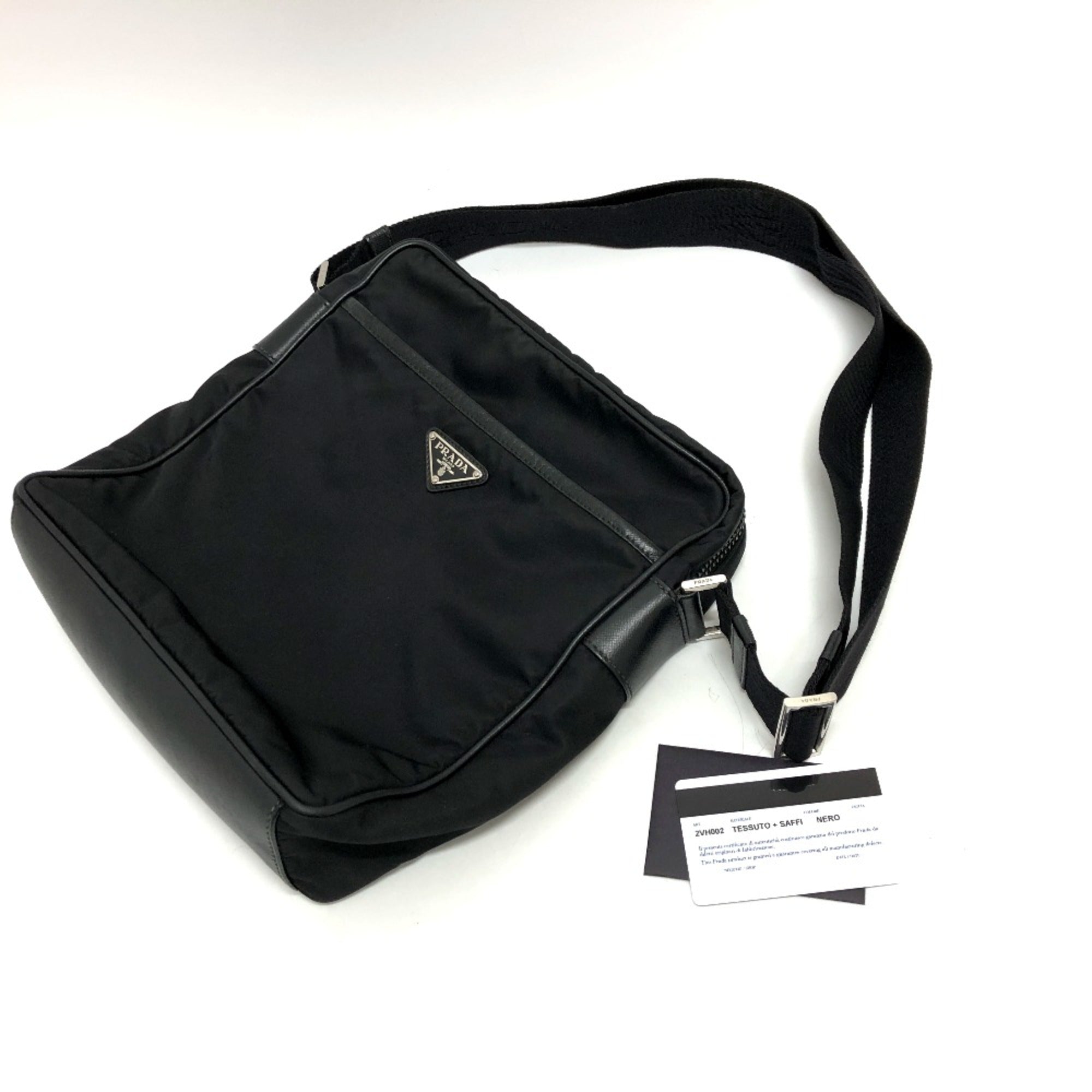 Prada Black Cloth Shoulder Bag (Pre-Owned)
