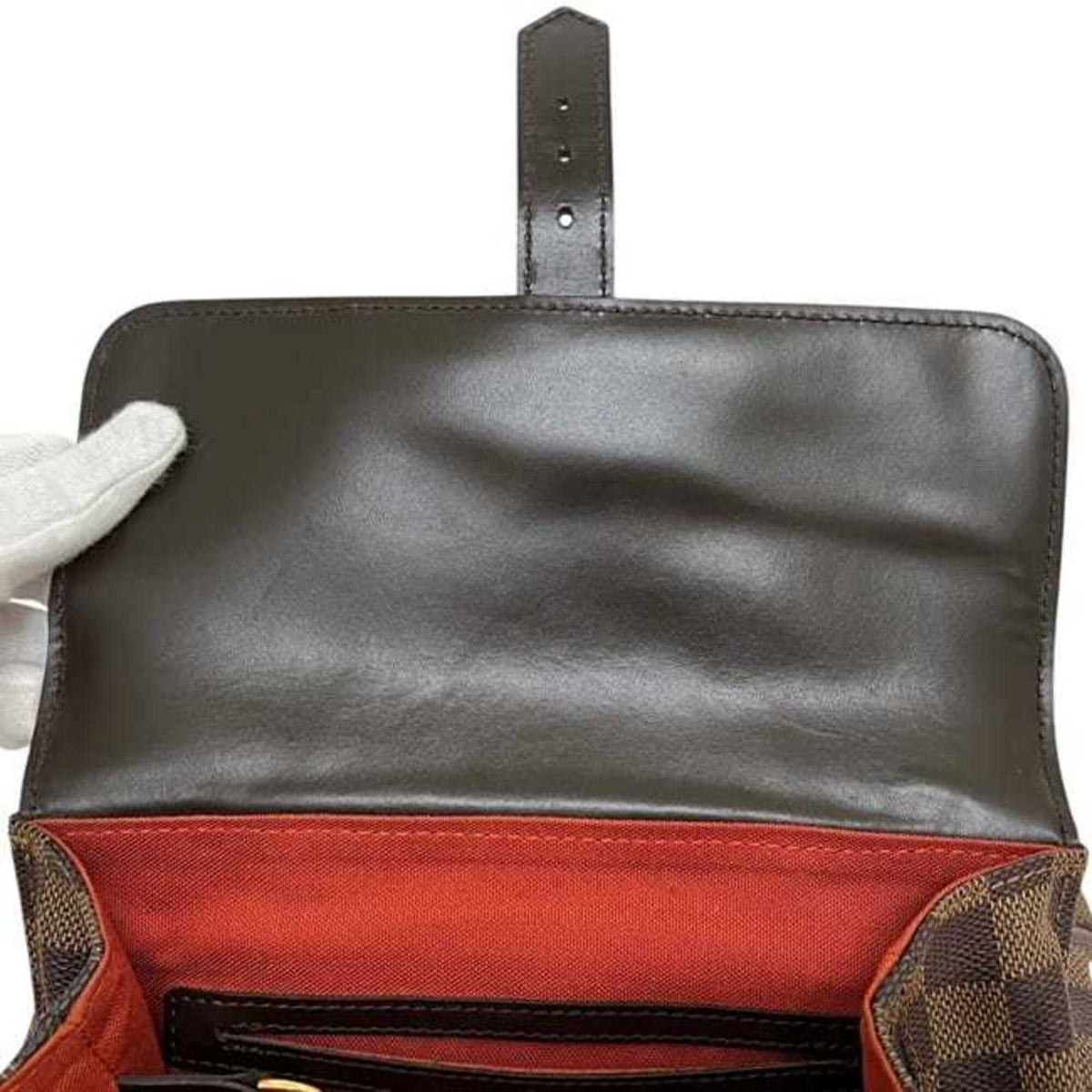 Louis Vuitton Brown Damier Canvas Leather Backpack (Pre-Owned)