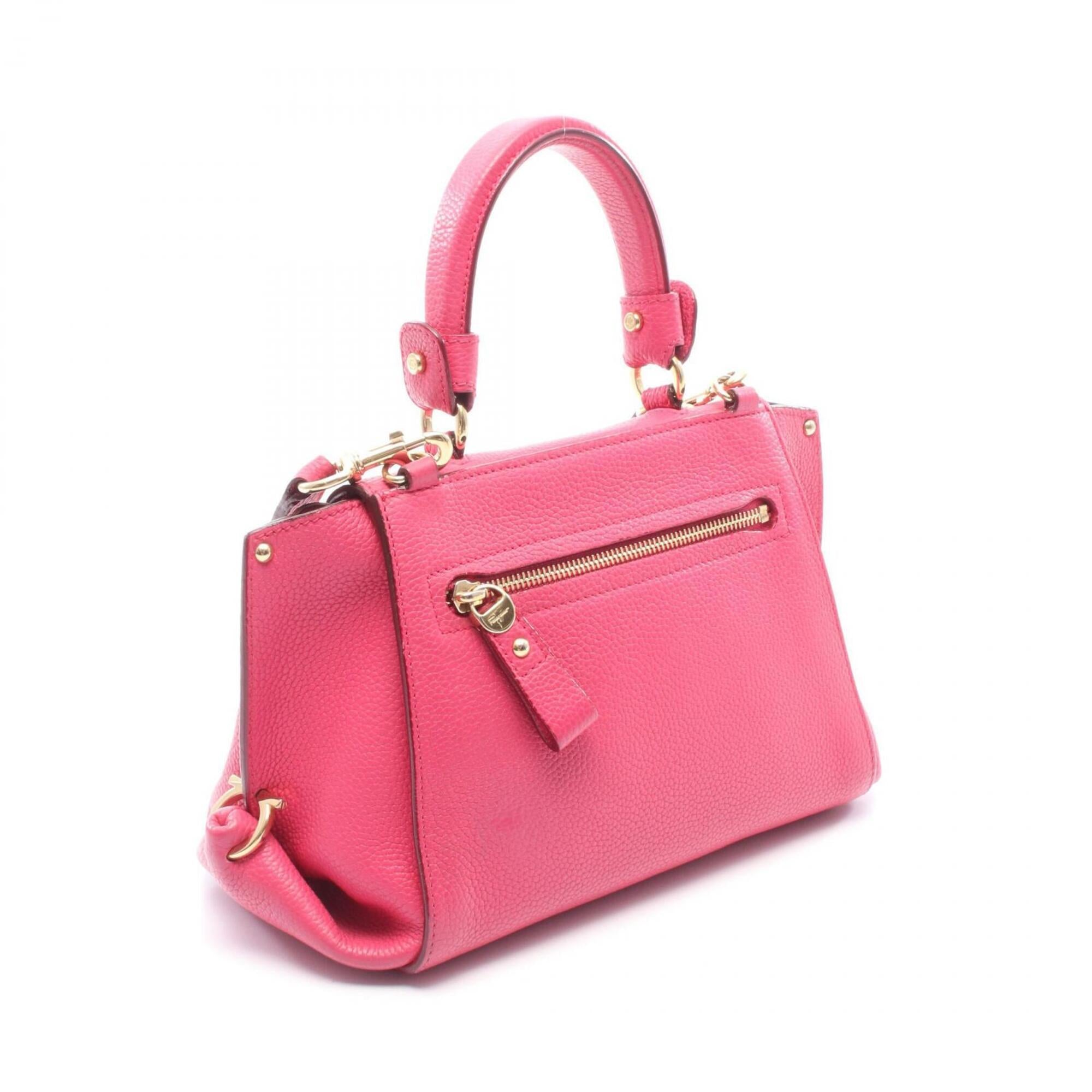 Salvatore Ferragamo Pink Leather Handbag (Pre-Owned)
