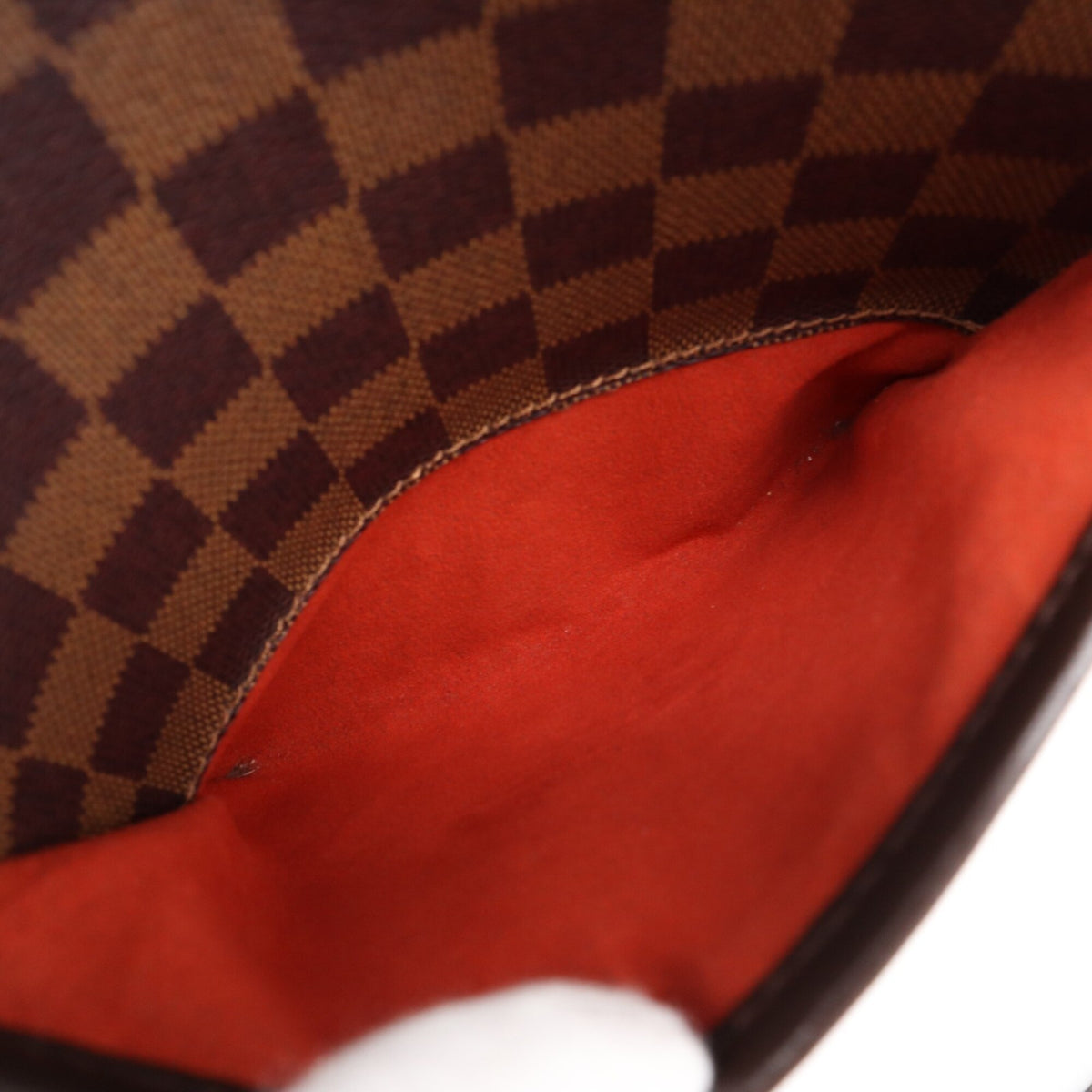 Louis Vuitton Beige Brown Damier Canvas Leather Coated Canvas Shoulder Bag (Pre-Owned)