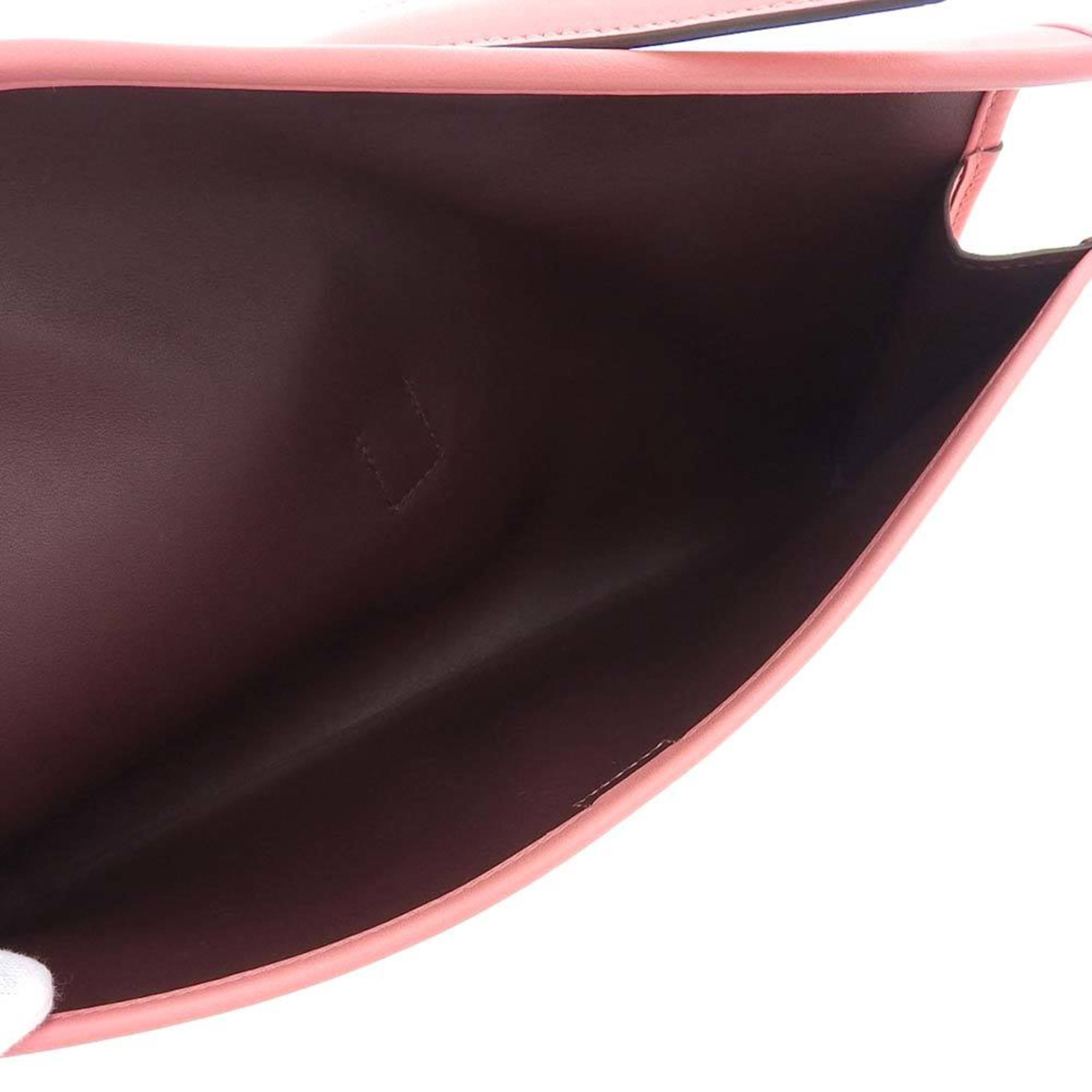 Hermes Pink Swift Leather Clutch Bag (Pre-Owned)