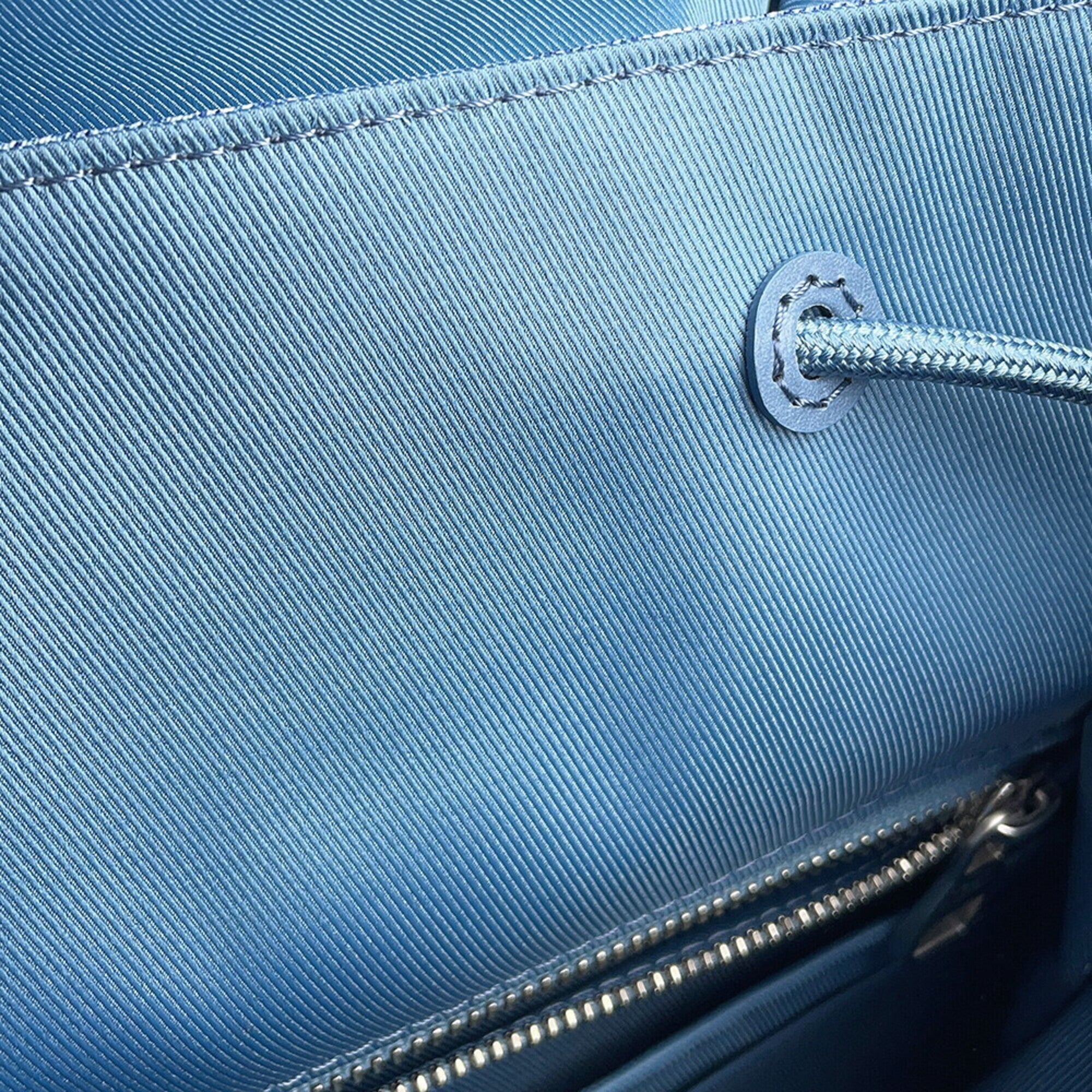 Louis Vuitton Monogram Blue Nylon Denim Leather Backpack (Pre-Owned)