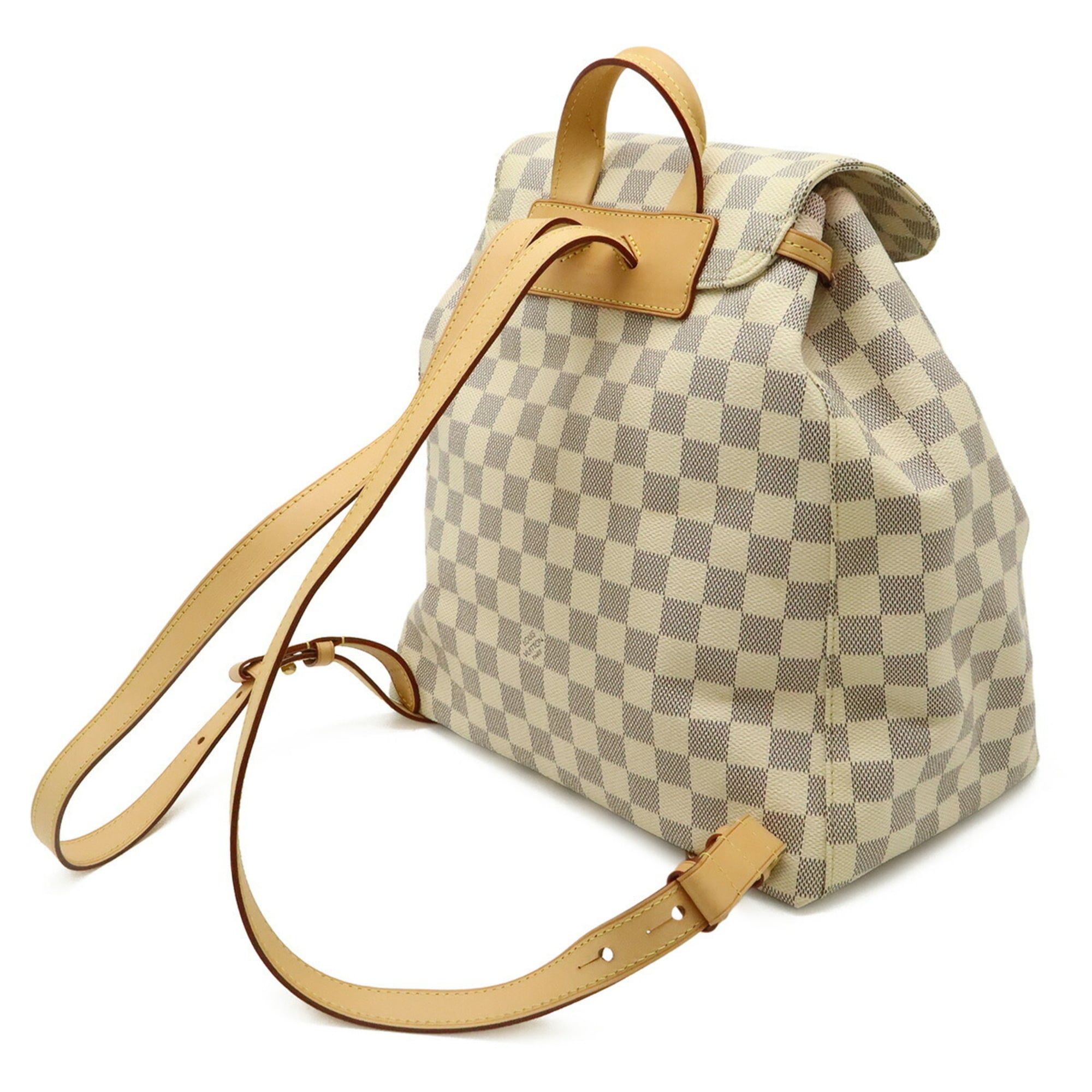 Louis Vuitton Damier Azur Ivory Damier Azur Canvas Pvc Backpack Shoulder Bag (Pre-Owned)