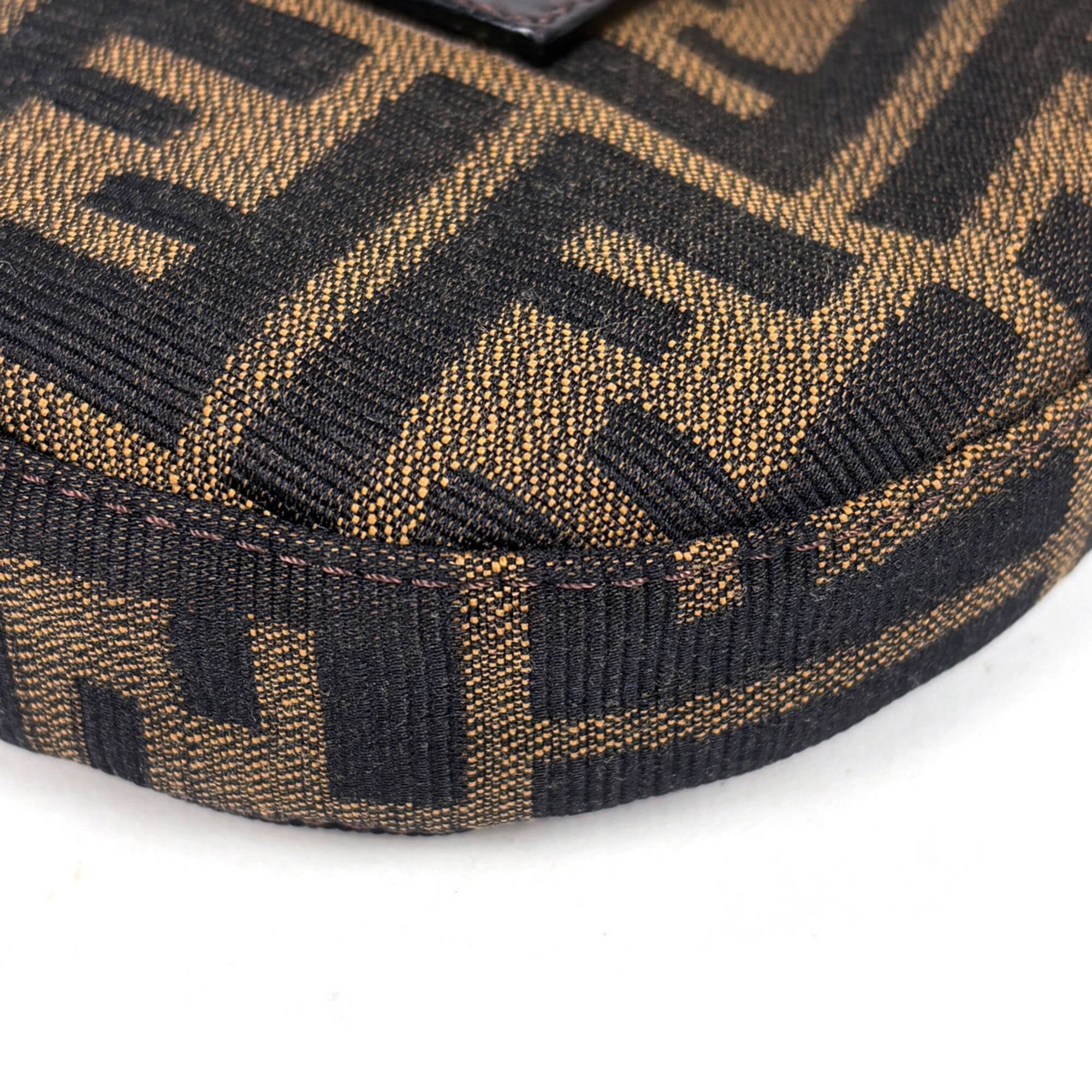 Fendi Brown Canvas Leather Pouch (Pre-Owned)