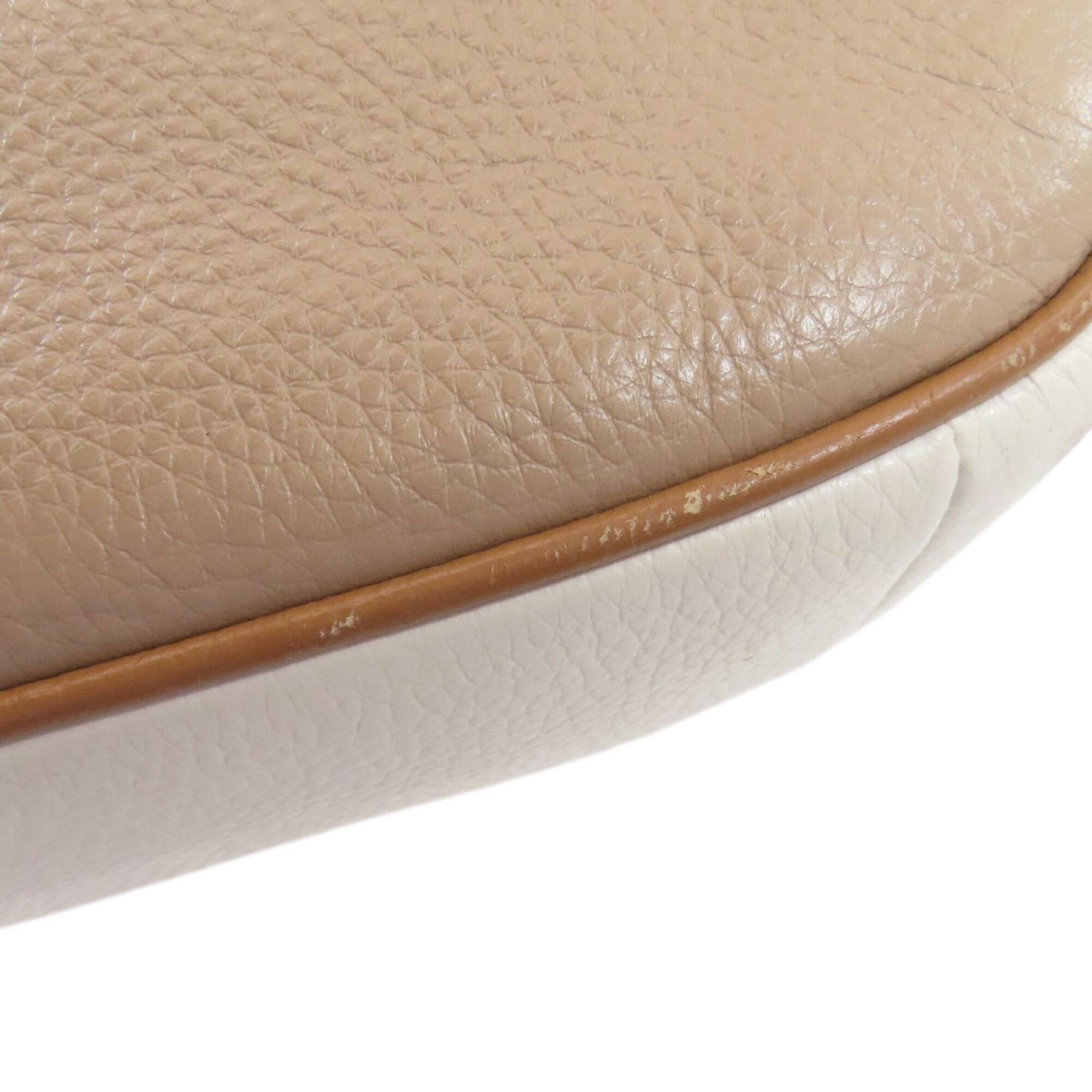 Coach Beige Leather Handbag (Pre-Owned)