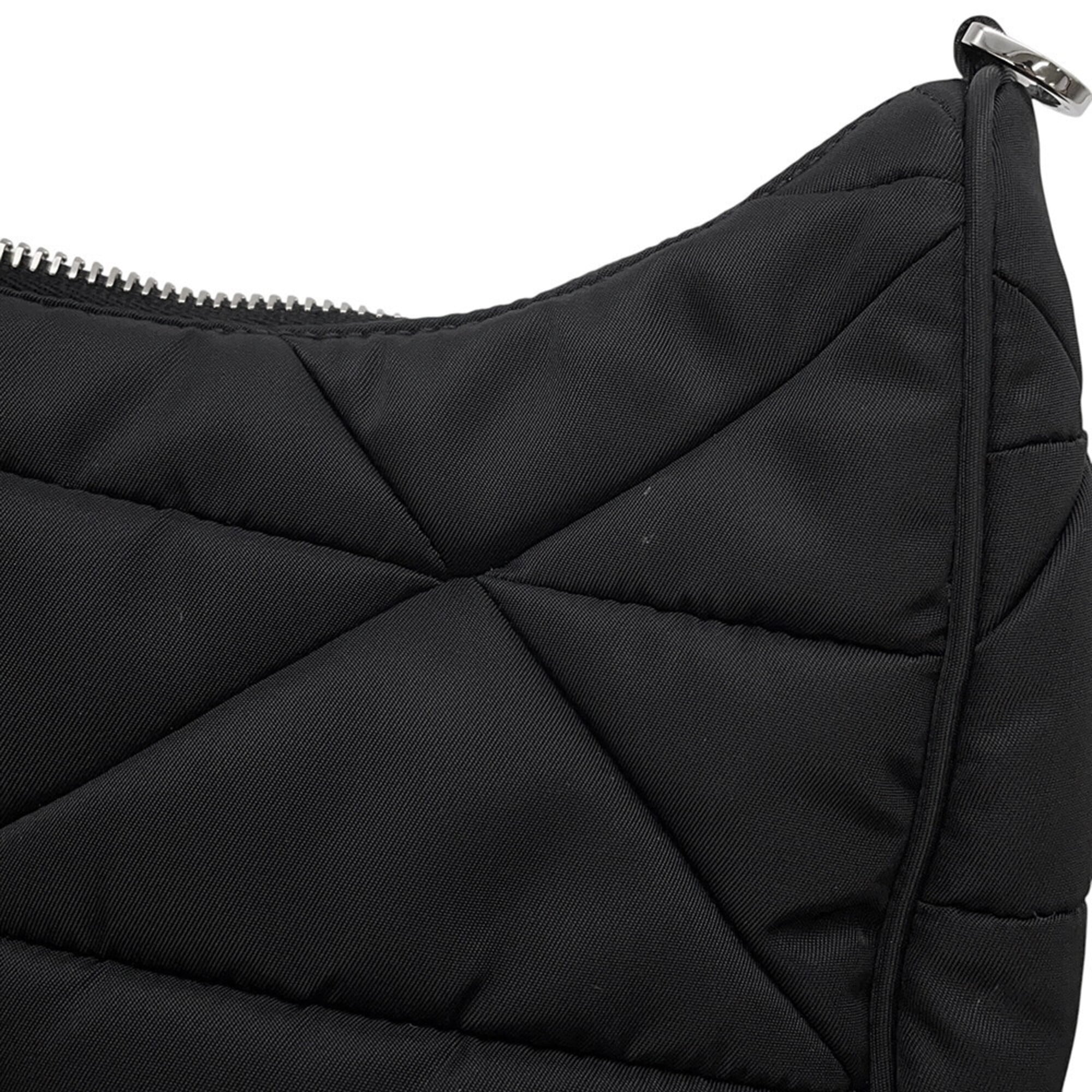 Prada Black Nylon Canvas Handbag Shoulder Bag (Pre-Owned)