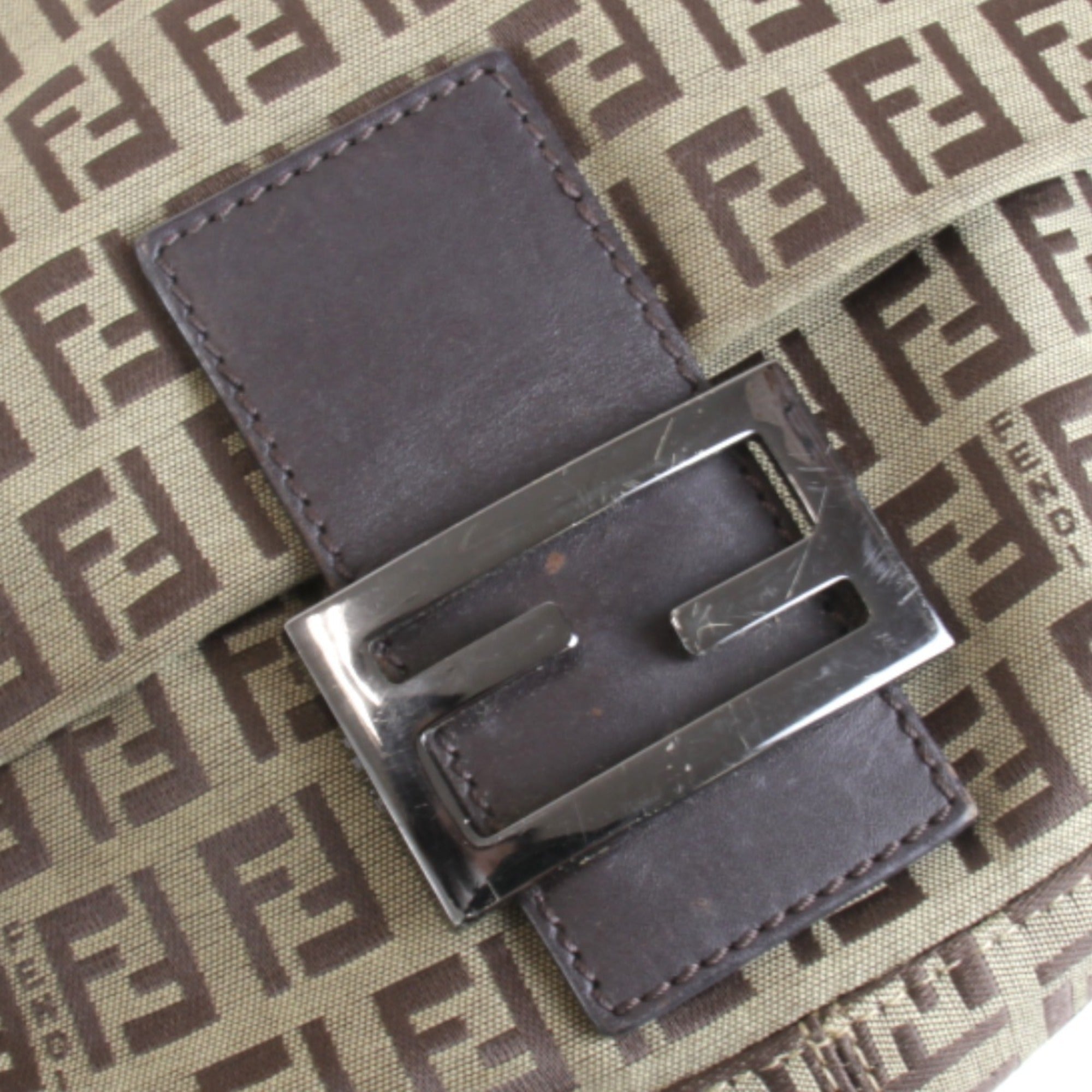 Fendi Beige Zucchino Shoulder Bag (Pre-Owned)
