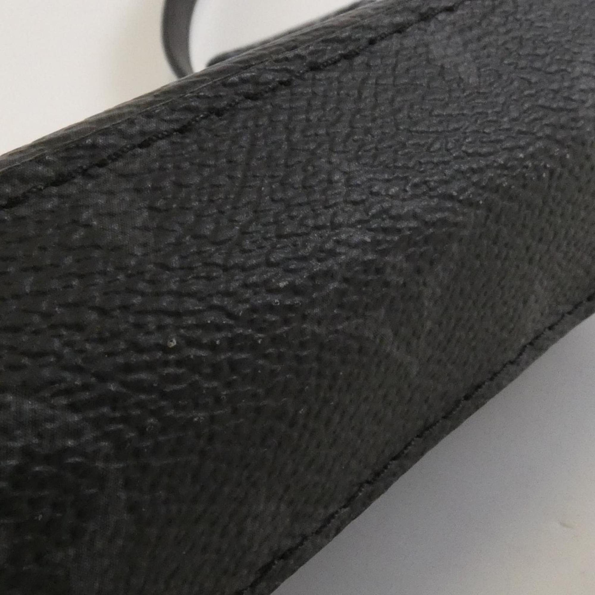 Louis Vuitton Black Coated Canvas Shoulder Bag (Pre-Owned)