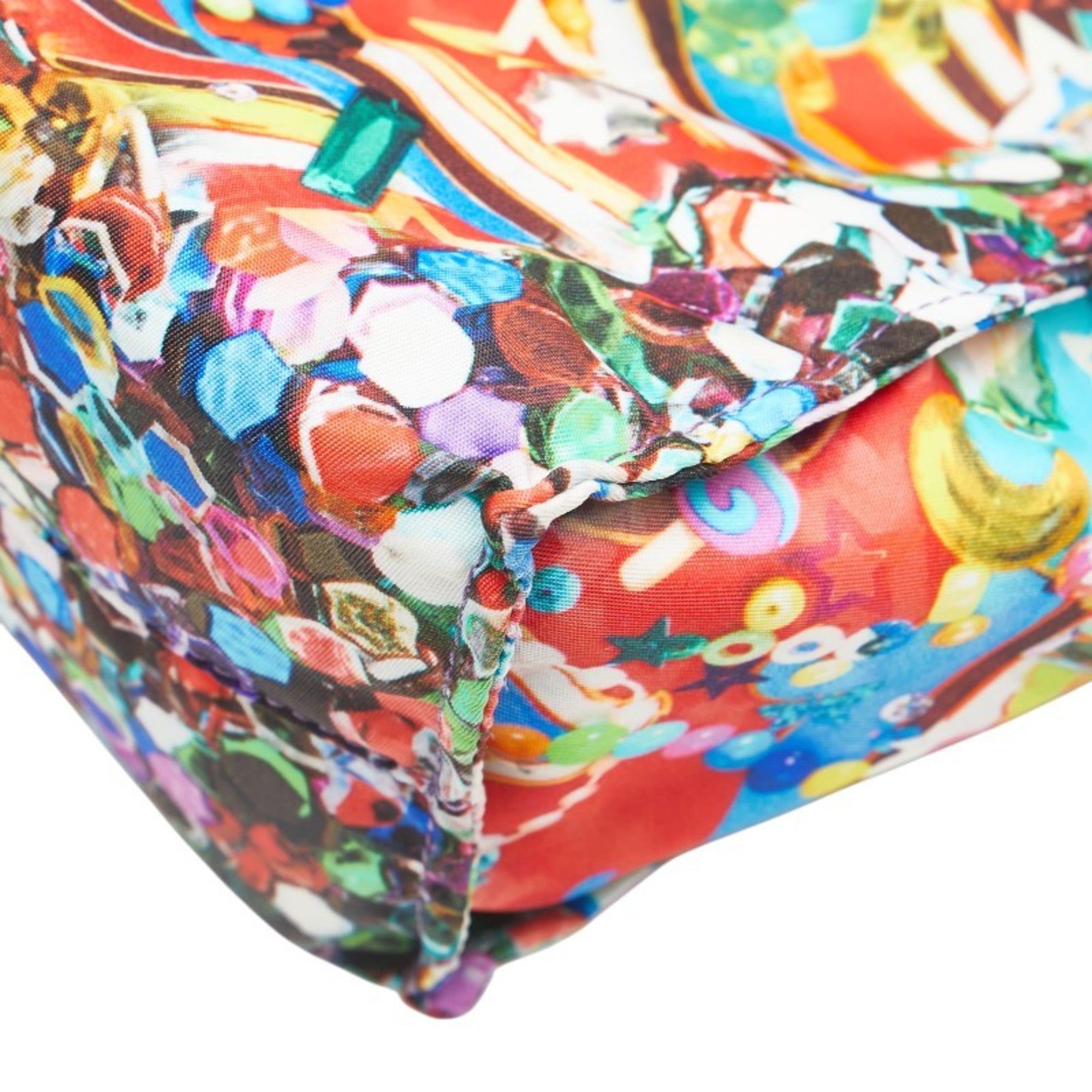 Etro Blue Multi-Color Red Color Nylon Tote Bag (Pre-Owned)