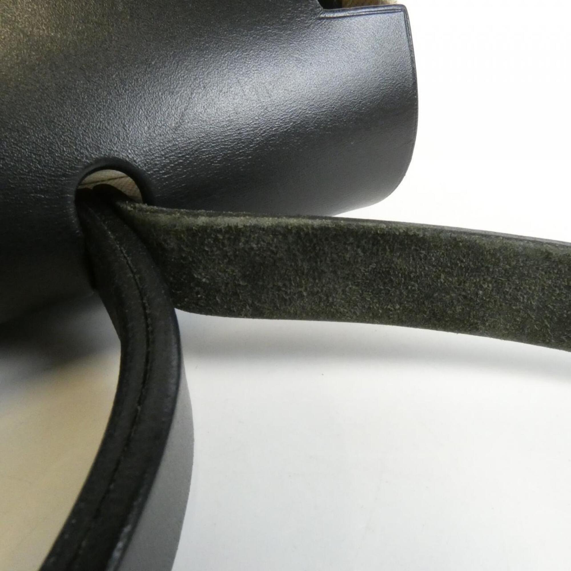 Hermes Black Toile H Handbag (Pre-Owned)