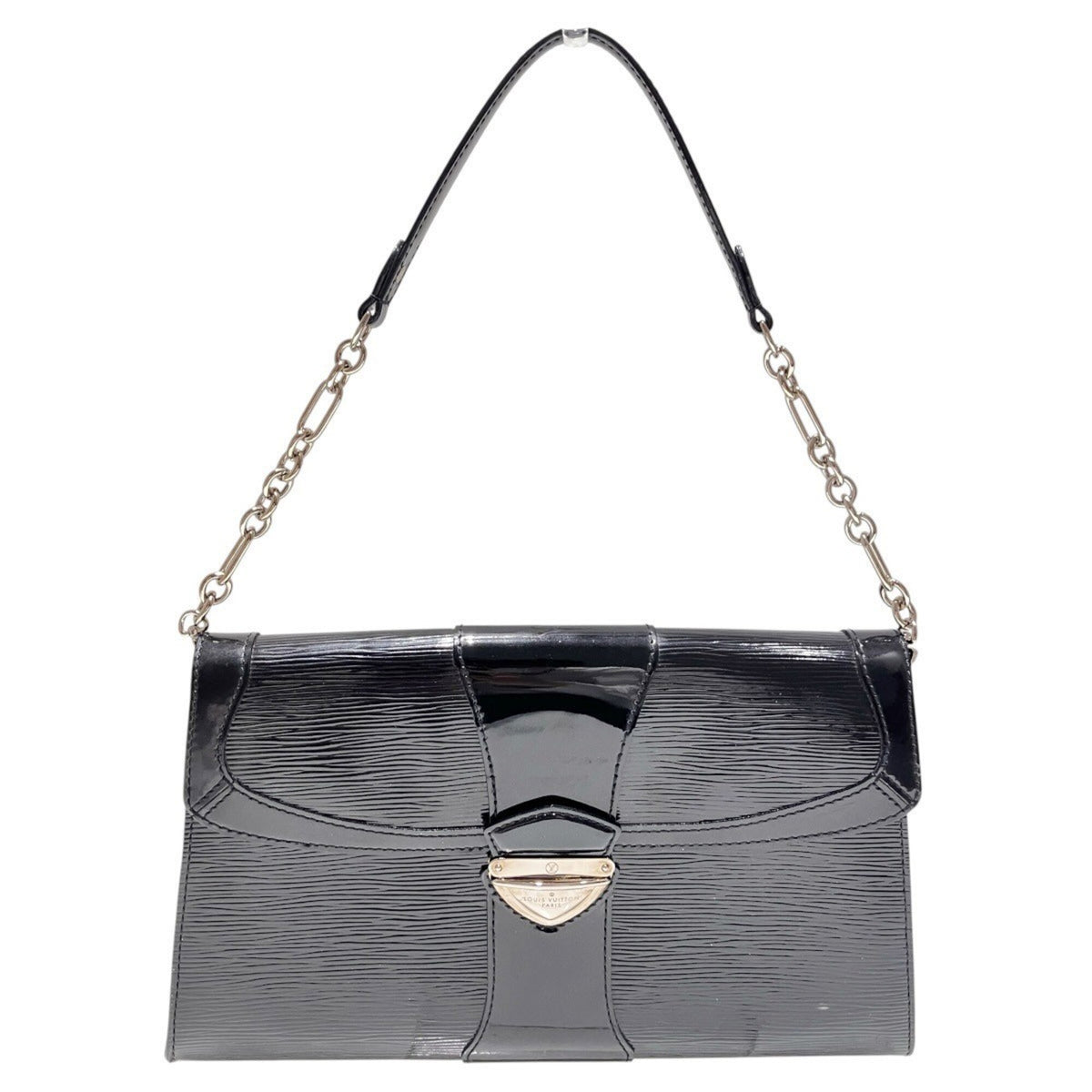 Louis Vuitton Noir Patent Leather Pochette Shoulder Bag (Pre-Owned)