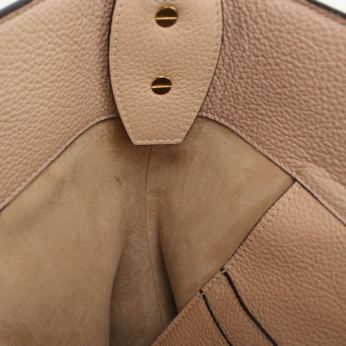 Salvatore Ferragamo Gancini Beige Leather Shoulder Bag (Pre-Owned)
