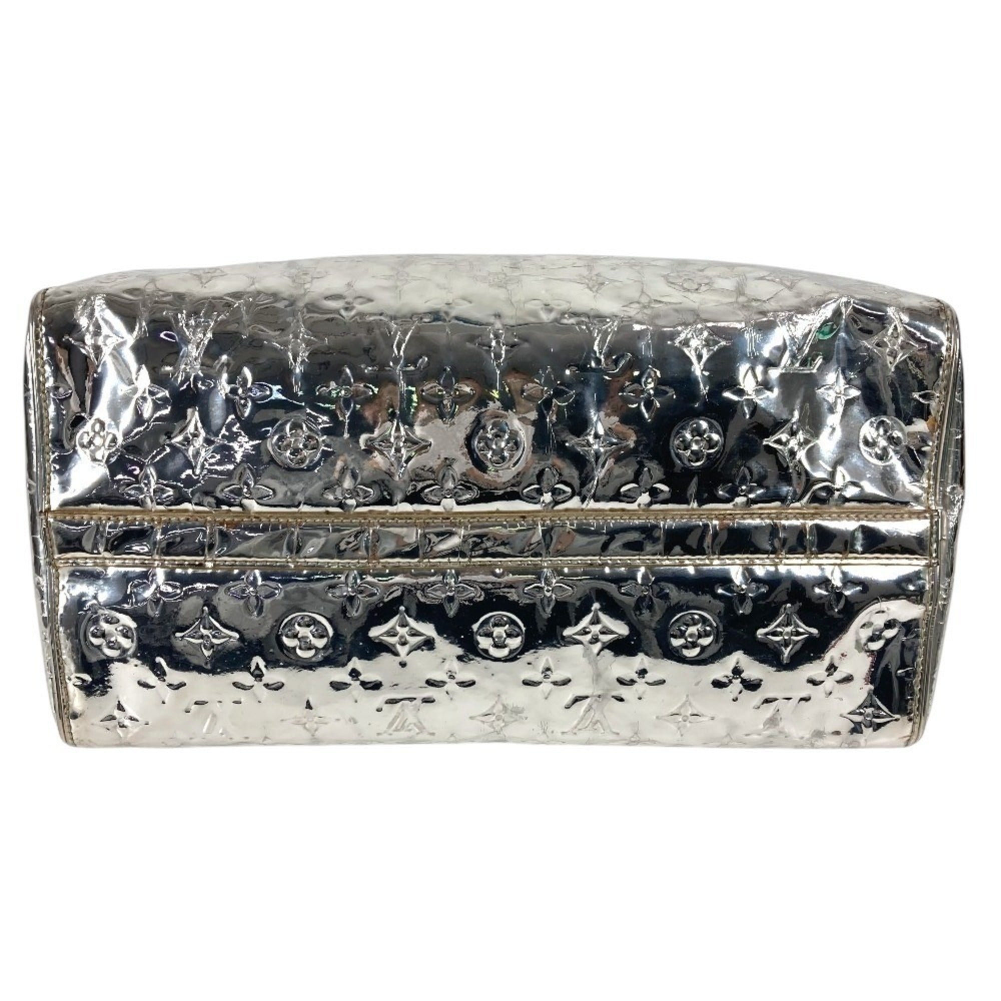 Louis Vuitton Argent Leather Boston Bag Handbag (Pre-Owned)