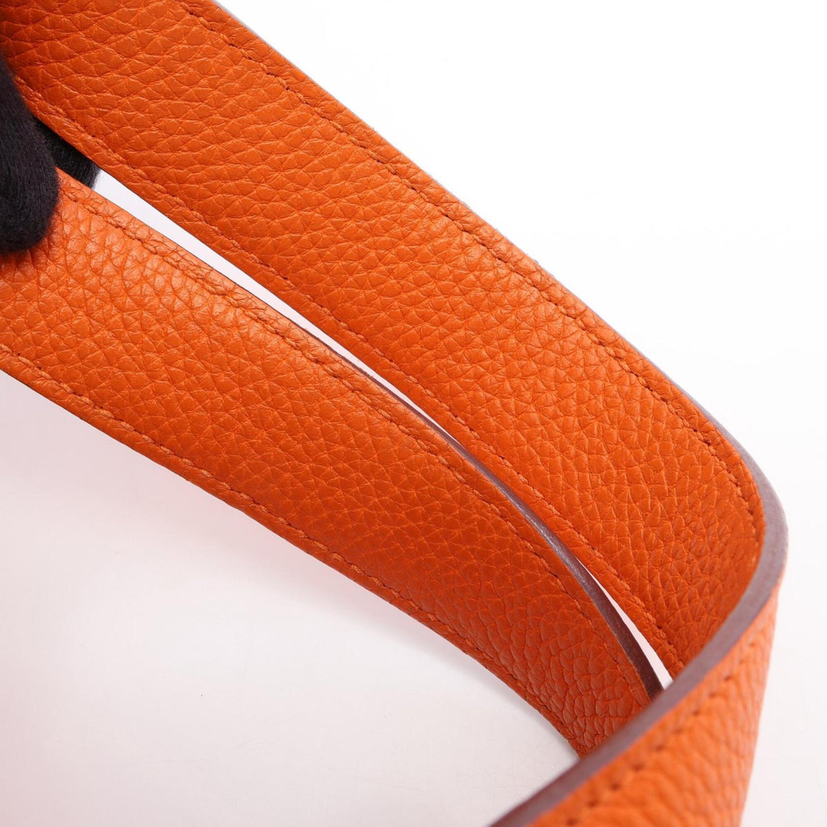 Hermes Orange Taurillon Clemence Leather Handbag (Pre-Owned)