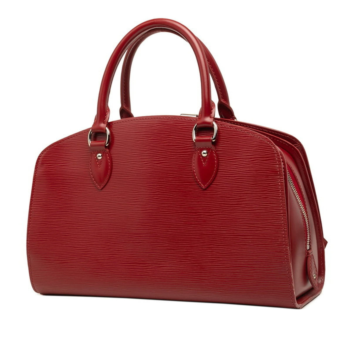 Louis Vuitton Red Color Ruby Leather Handbag Tote Bag (Pre-Owned)