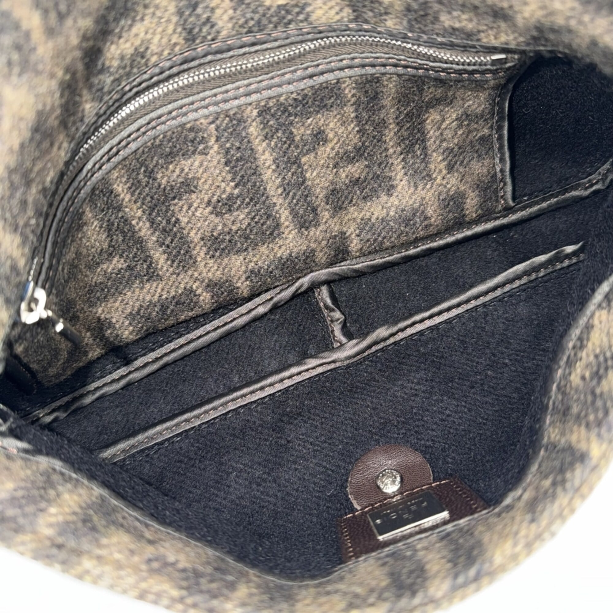 Fendi Brown Wool Handbag (Pre-Owned)