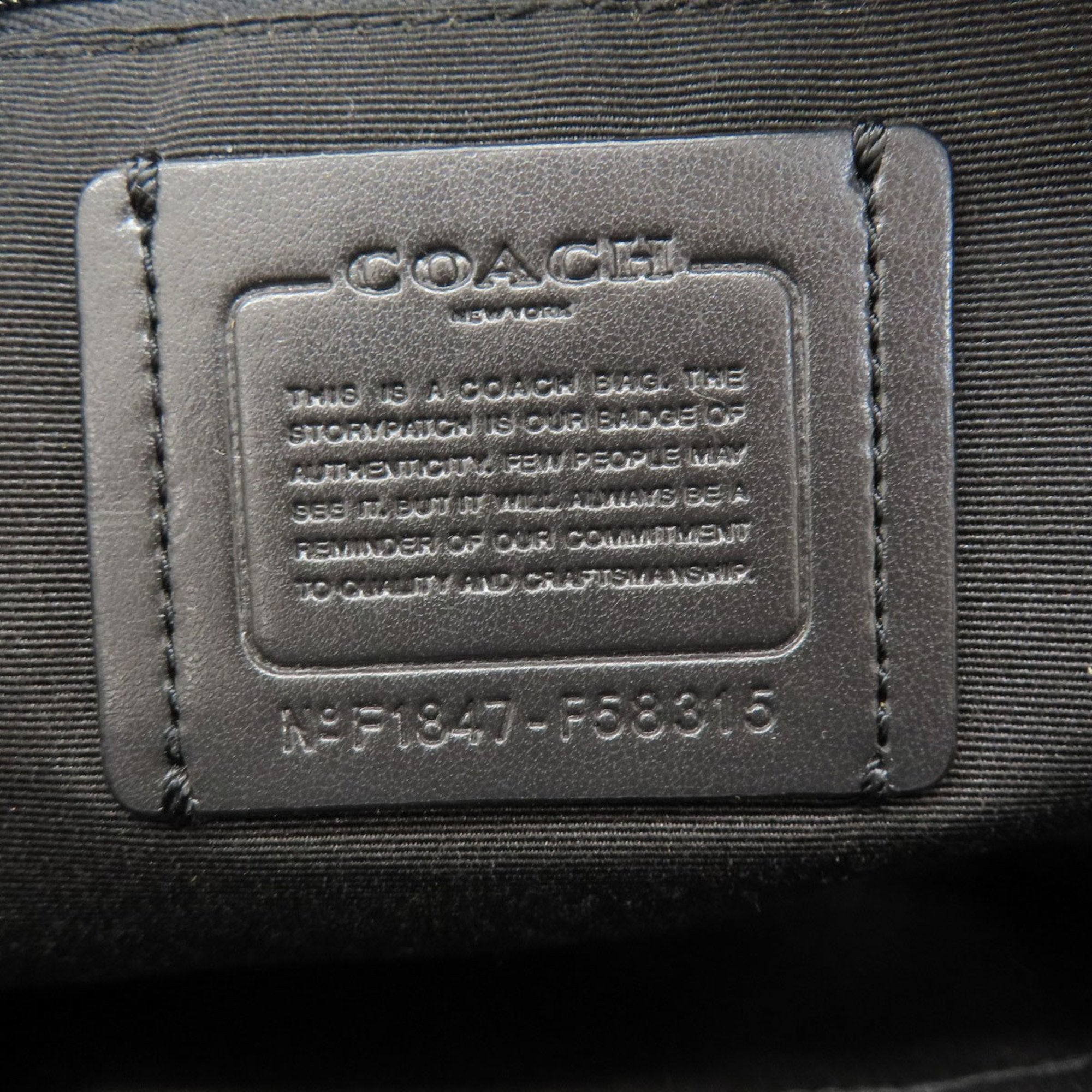 Coach Signature Black Signature Line Backpack (Pre-Owned)