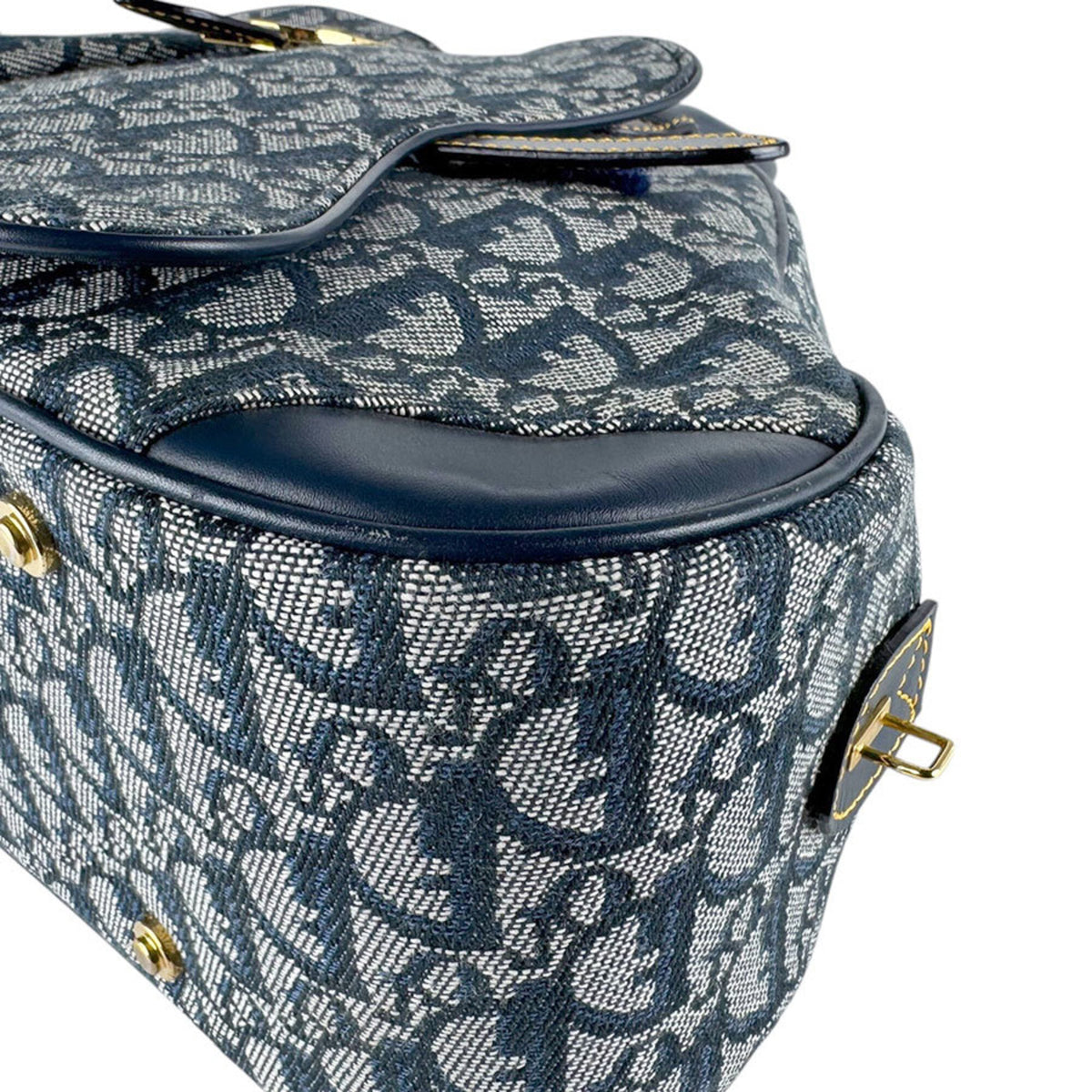 Christian Dior Navy Trotter Leather Handbag (Pre-Owned)
