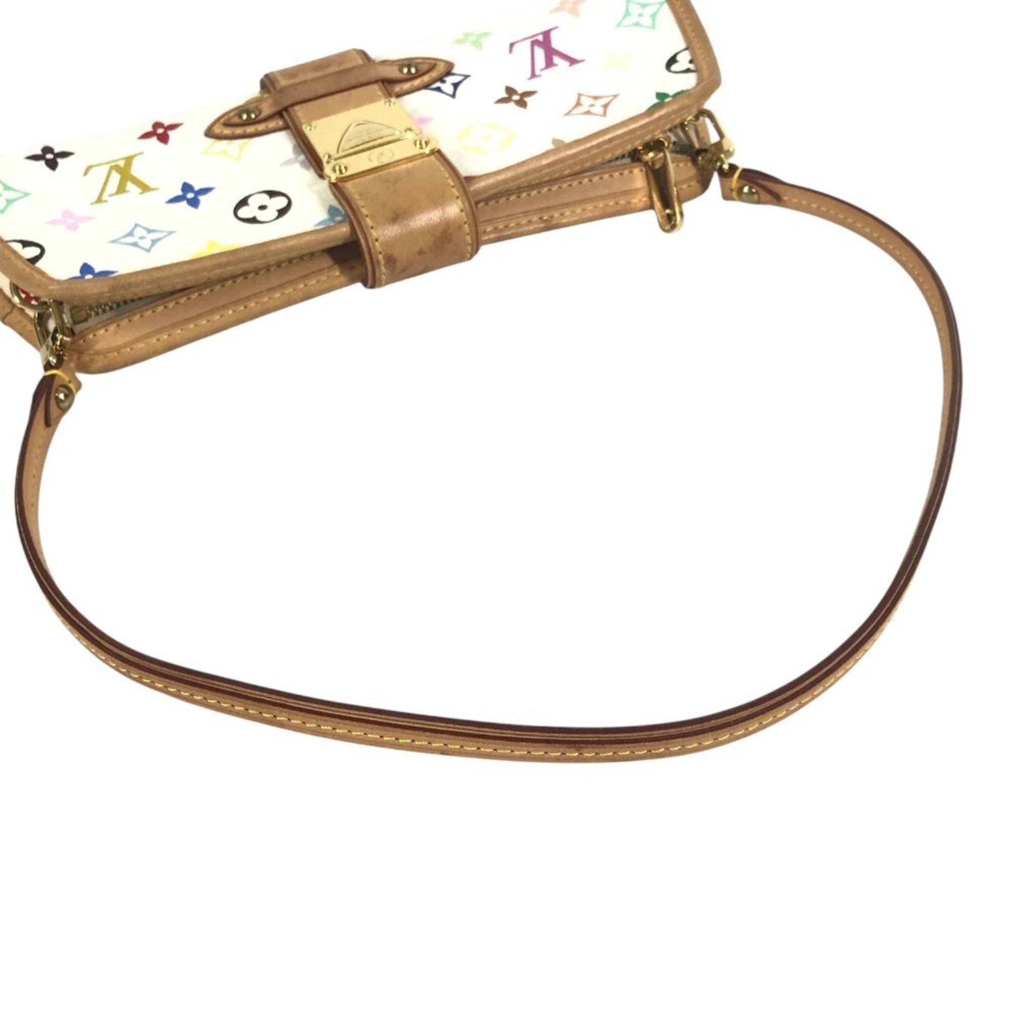 Louis Vuitton Blanc Monogram Multi-Color White Monogram Multicolore Clutch Bag Handbag Shoulder Bag (Pre-Owned)
