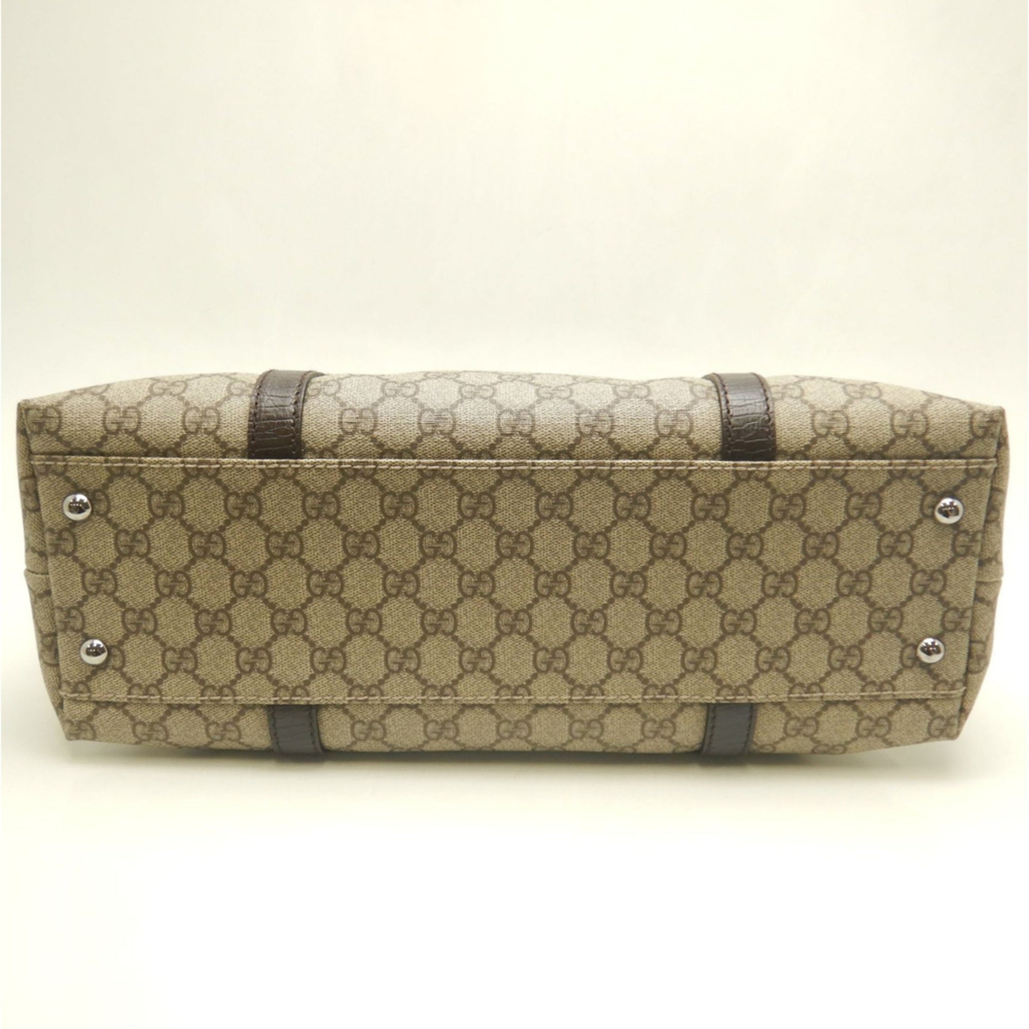Gucci Beige Gg Supreme Leather Tote Bag (Pre-Owned)