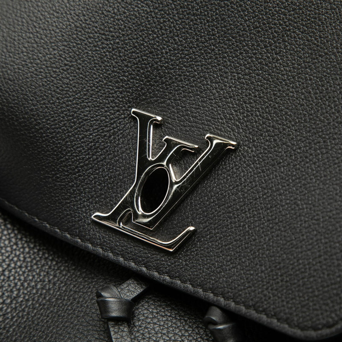 Louis Vuitton Black Noir Leather Backpack (Pre-Owned)