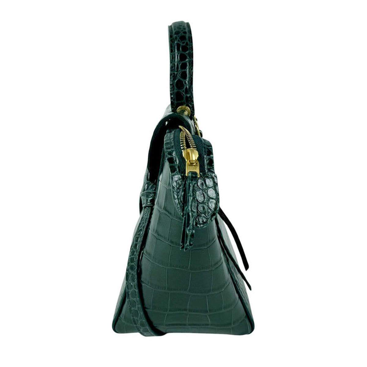 Celine Green Leather Fanny Pack Handbag Shoulder Bag (Pre-Owned)